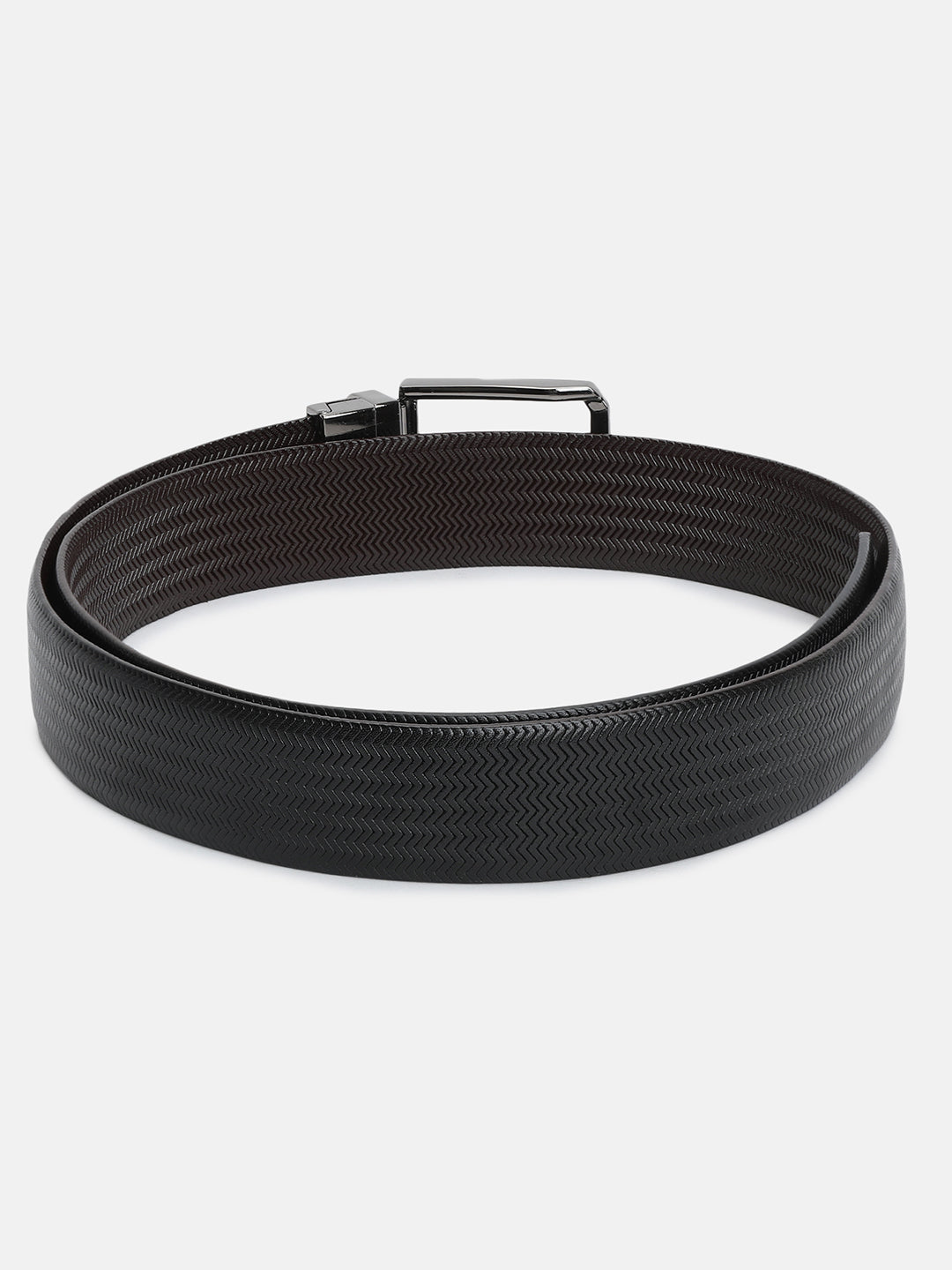 BAGATT Black/Dark Brown Reversible Leather Belt