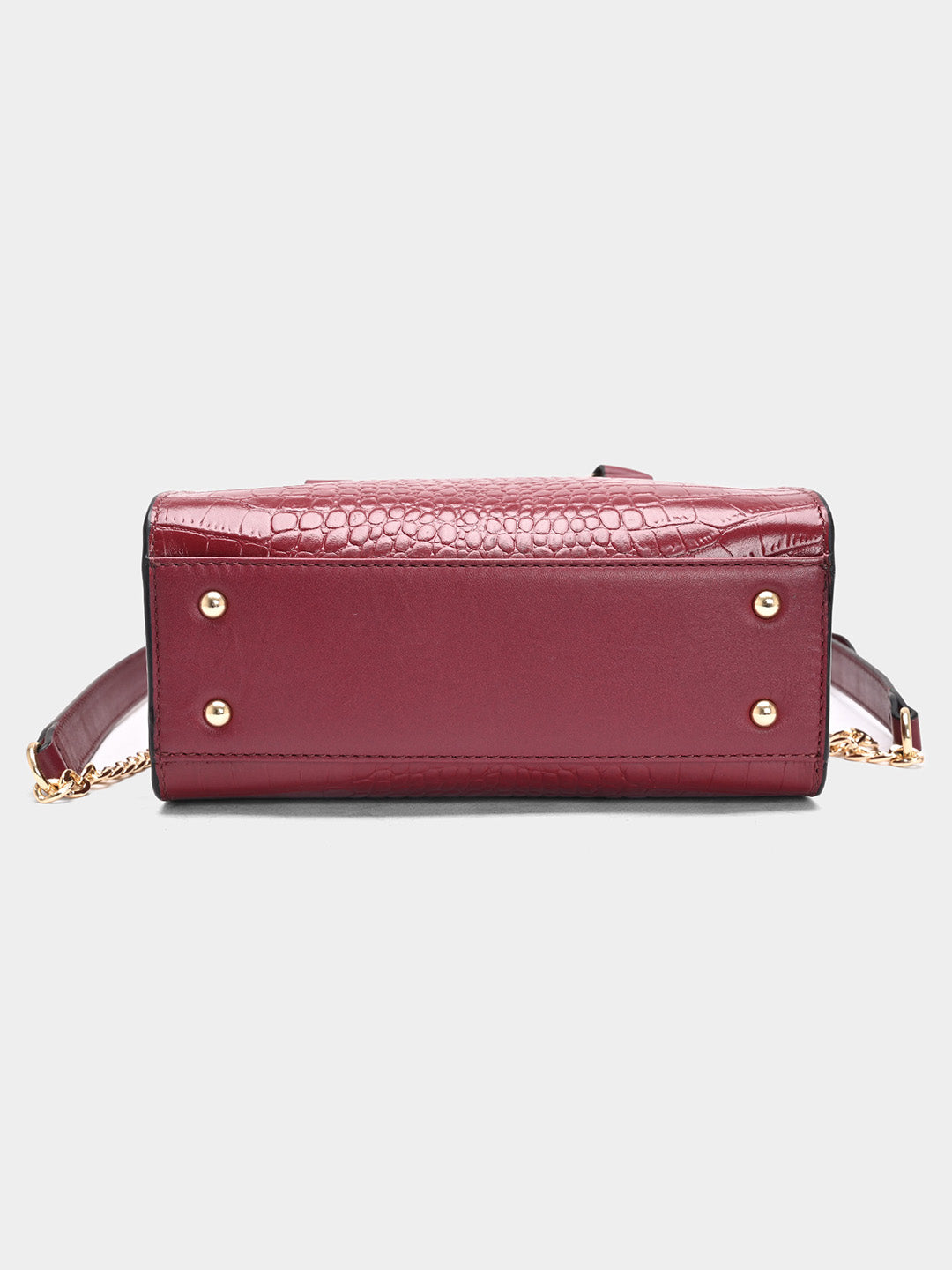 TT.BAGATT Wine Croco leather Sling  Handbags