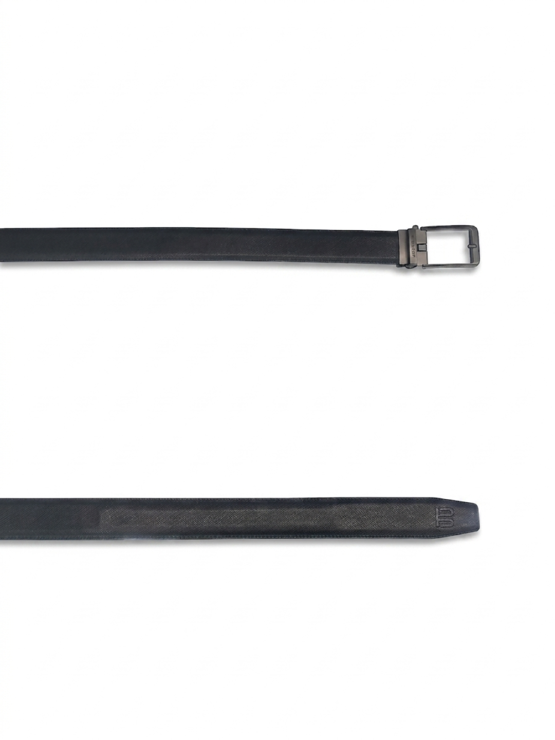 TT.BAGATT Black  Italian Leather Non-Reversible Belt