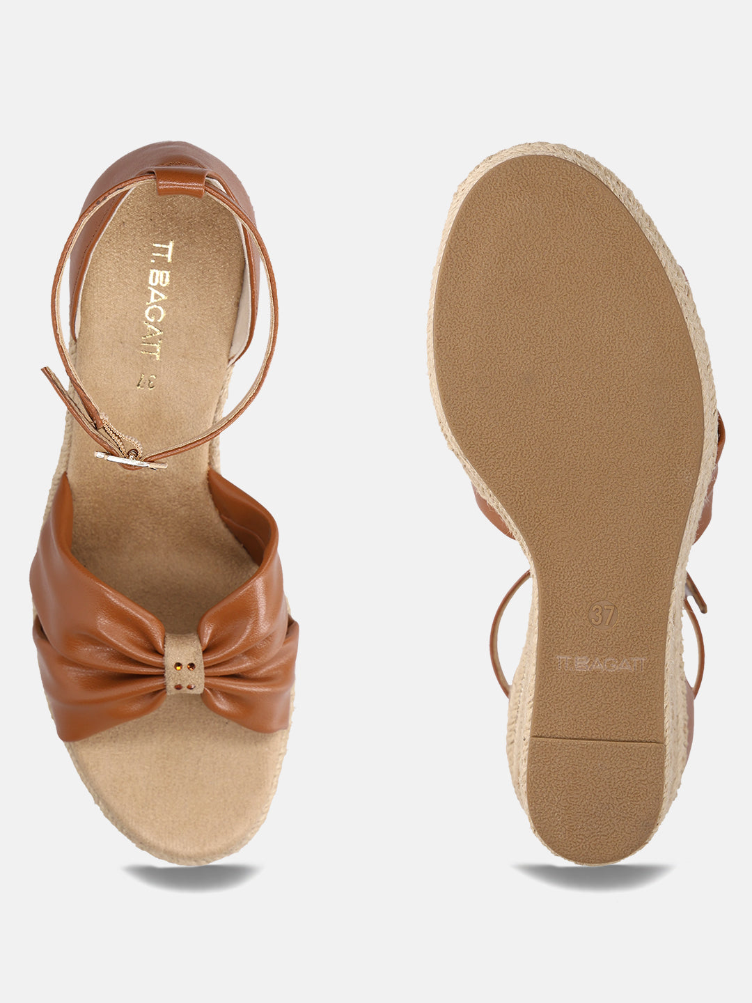 TT.BAGATT Trish Evo Cognac Ankle Strap Heels