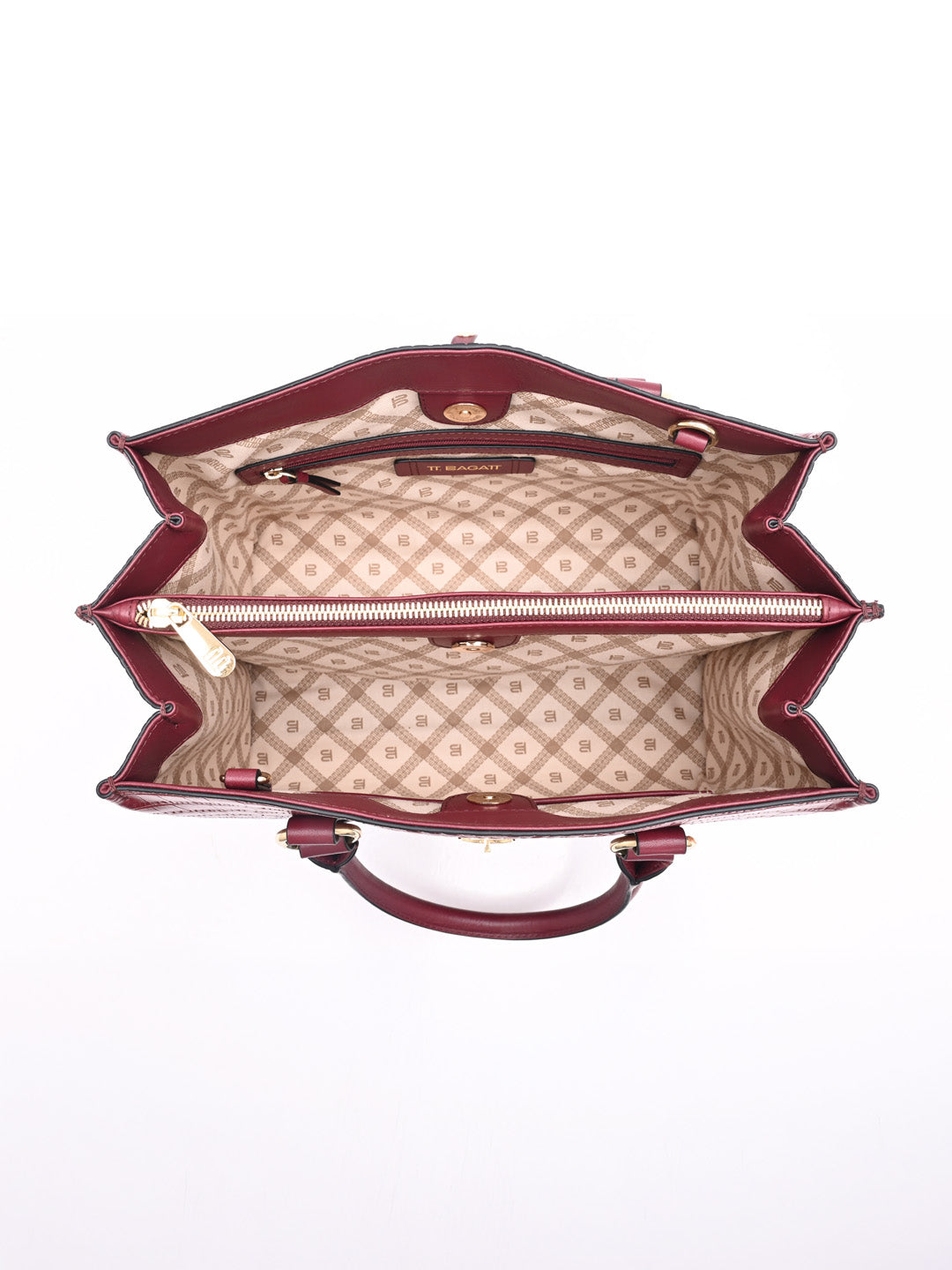 TT.BAGATT Wine Croco leather Satchel  Handbags