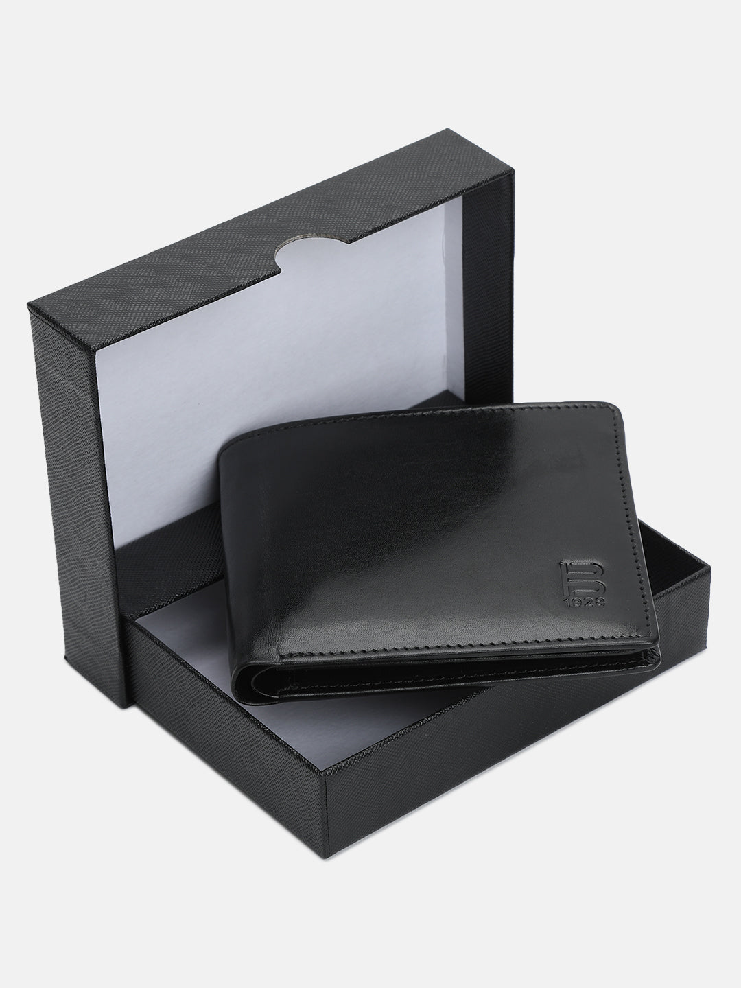 BAGATT Black Bi-Fold Wallet