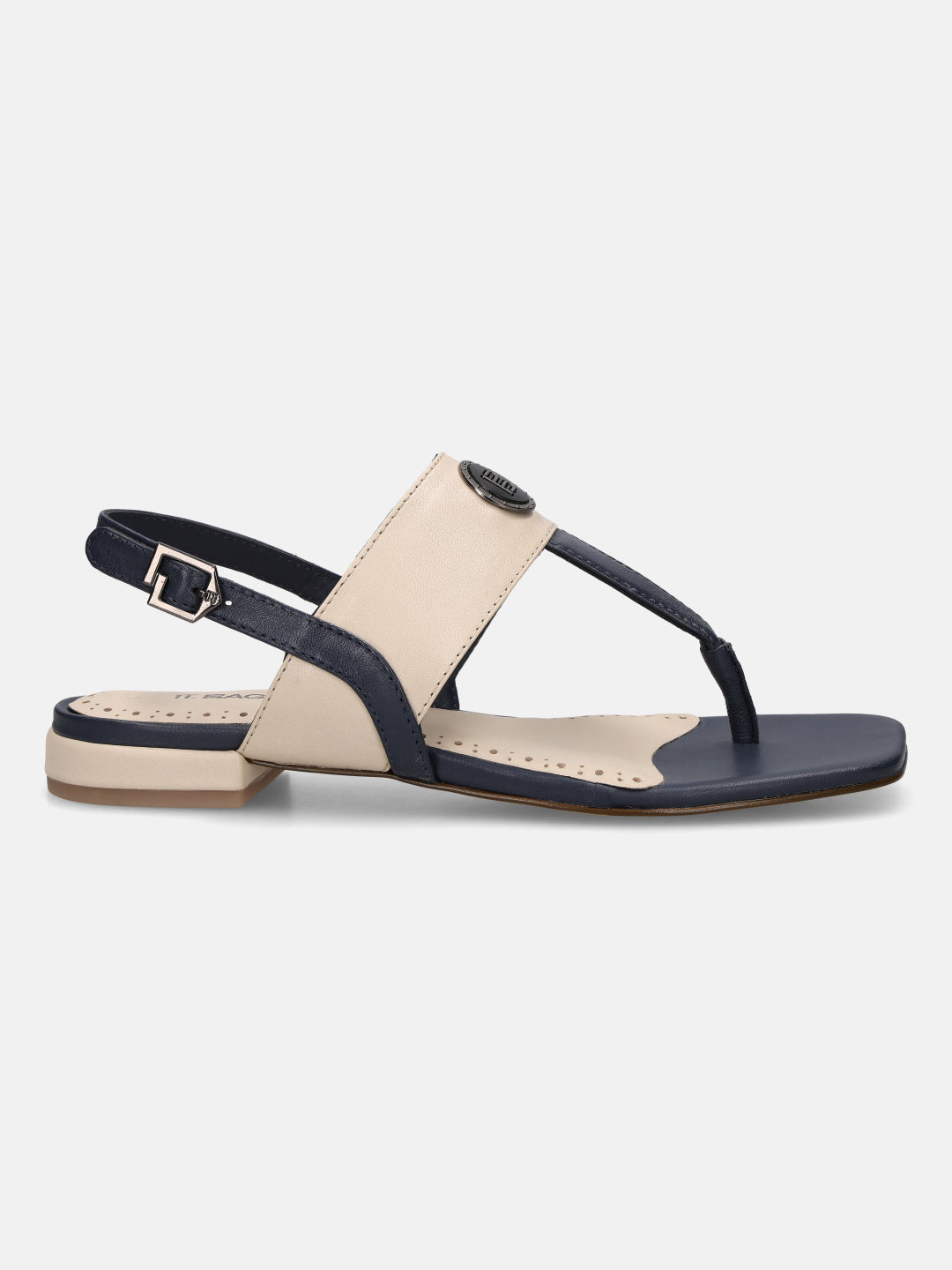 TT.BAGATT Glaze Off-White Premium Leather Thongs Flat Sandal