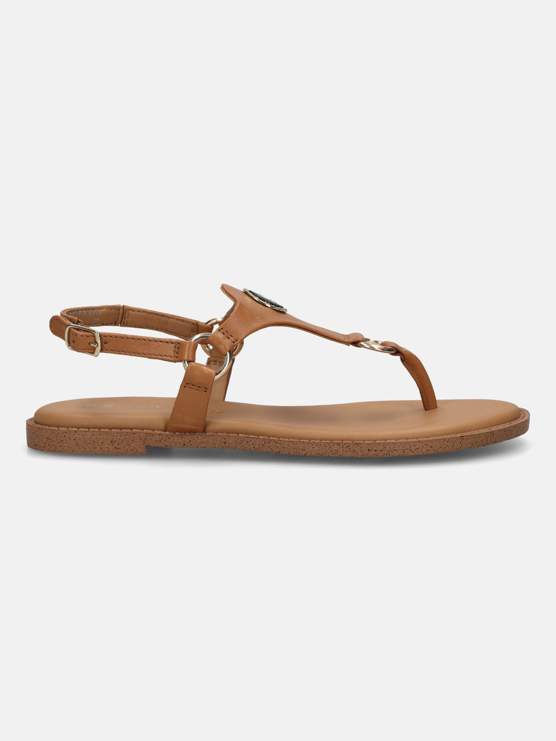 TT.BAGATT Goldy Cognac Premium Leather Thongs Flat Sandal