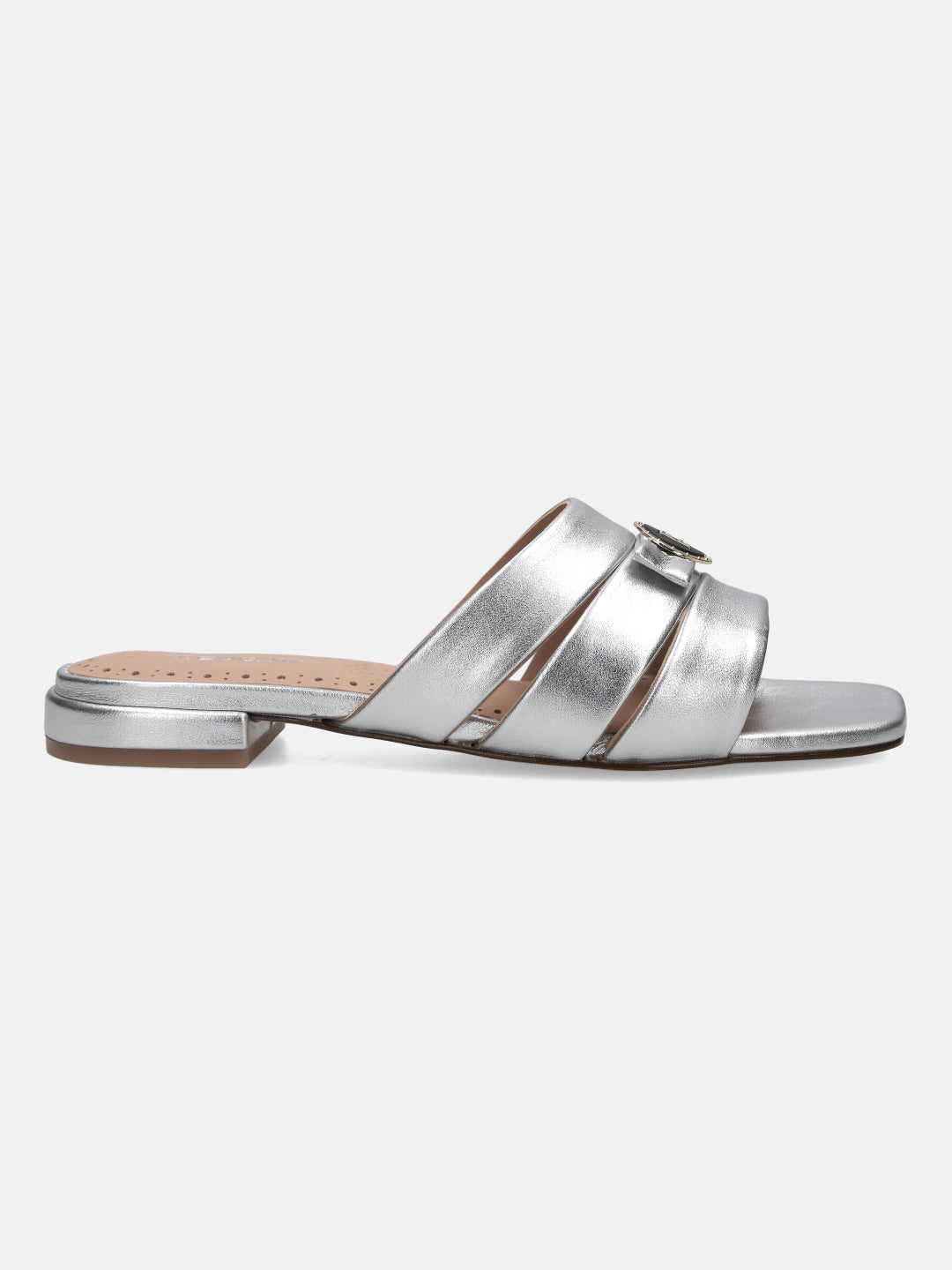 TT.BAGATT Glaze Silver Premium Leather Mules Flat Sandal