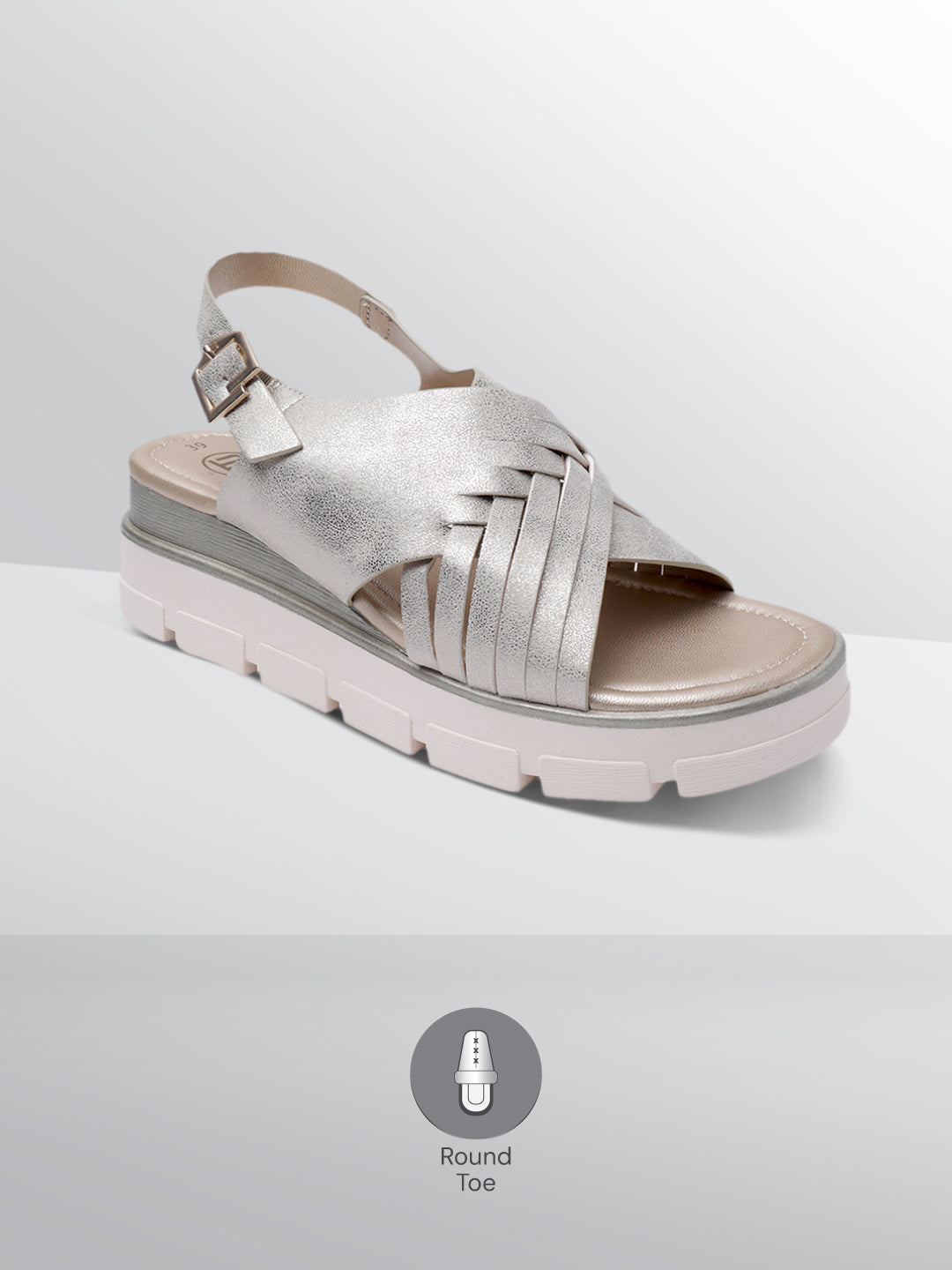 BAGATT  Mariella Gold  Back Strap Flatform sandals