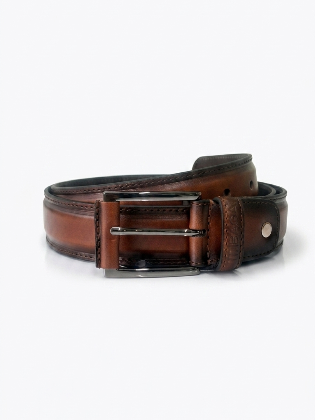TT.BAGATT Tan Italian Leather Non-Reversible Belt