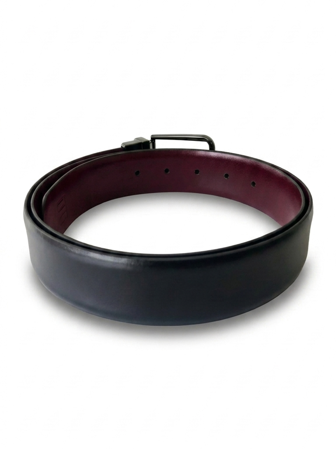 TT.BAGATT Black/Bordo  Italian Leather Reversible Belt