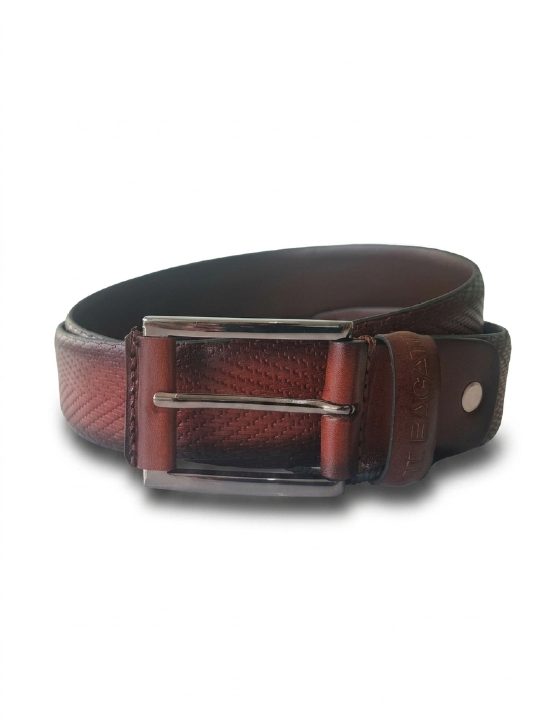TT.BAGATT Tan Italian Leather Non-Reversible Belts