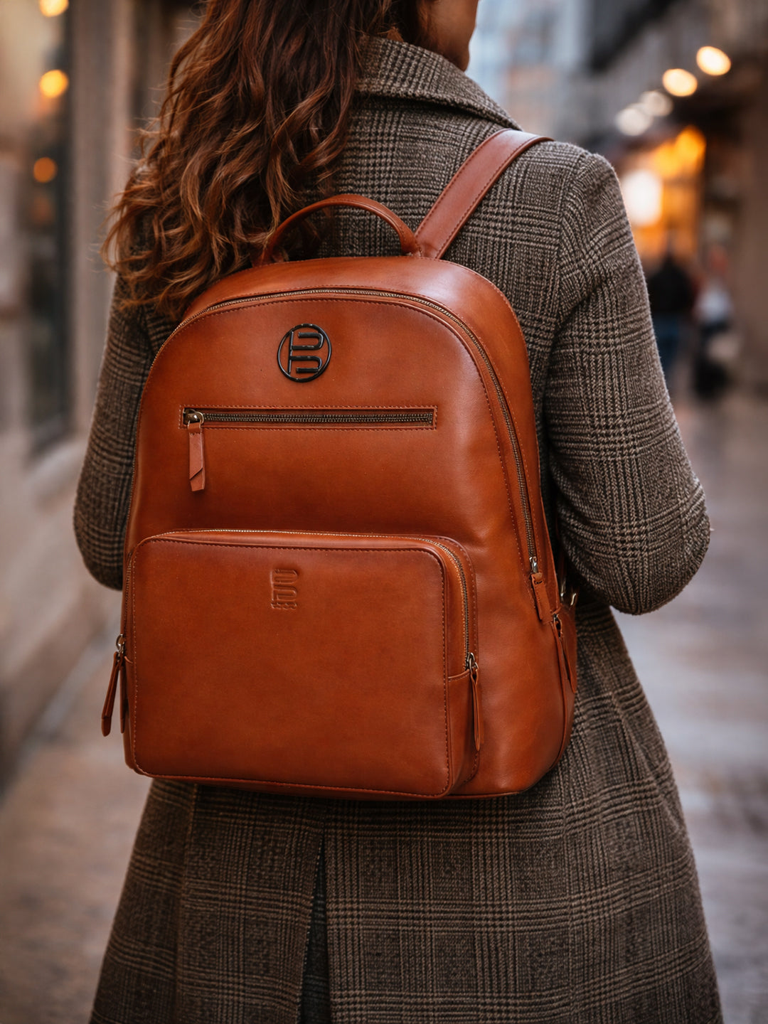 BAGATT Solofra Light brown Leather Bagpack