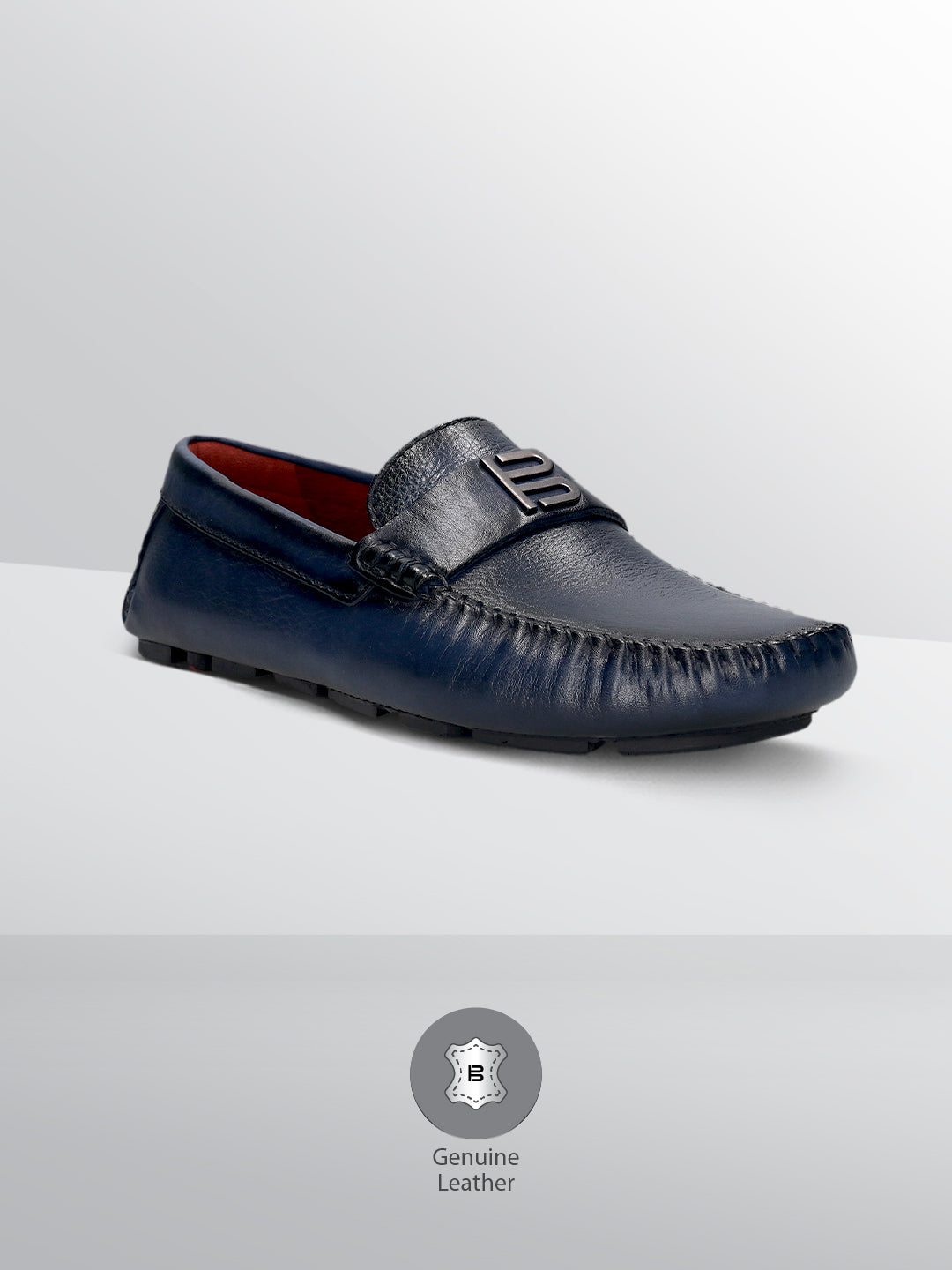 BAGATT  Hexa Blue Premium Leather Casual Slip-Ons