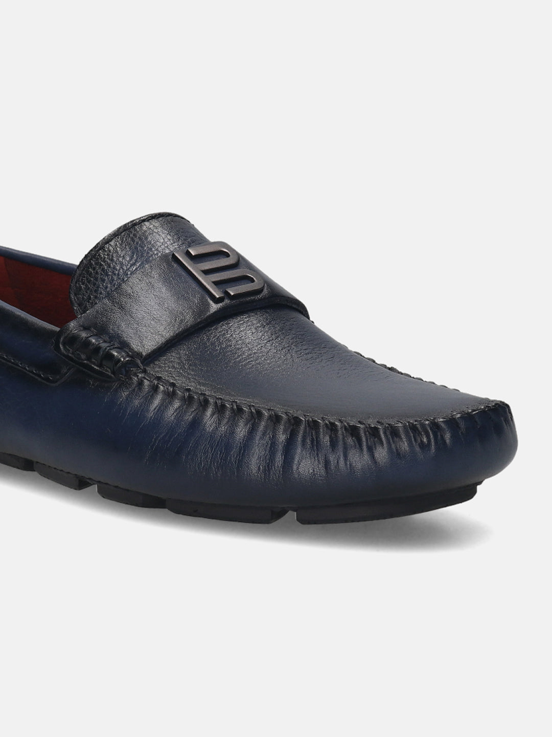 Hexa Blue Leather Driver Shoes