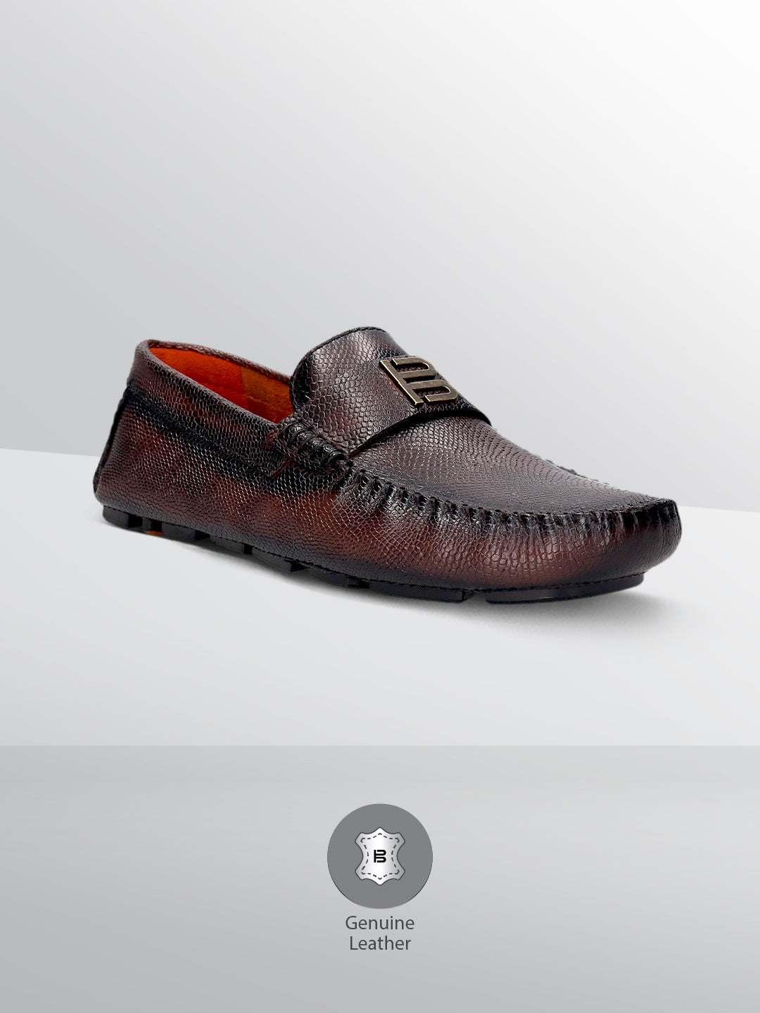 BAGATT  Hexa Brown Premium Leather Casual Slip-Ons