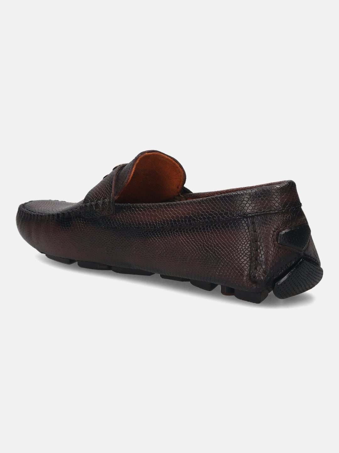 Hexa Brown Leather Driver Shoes