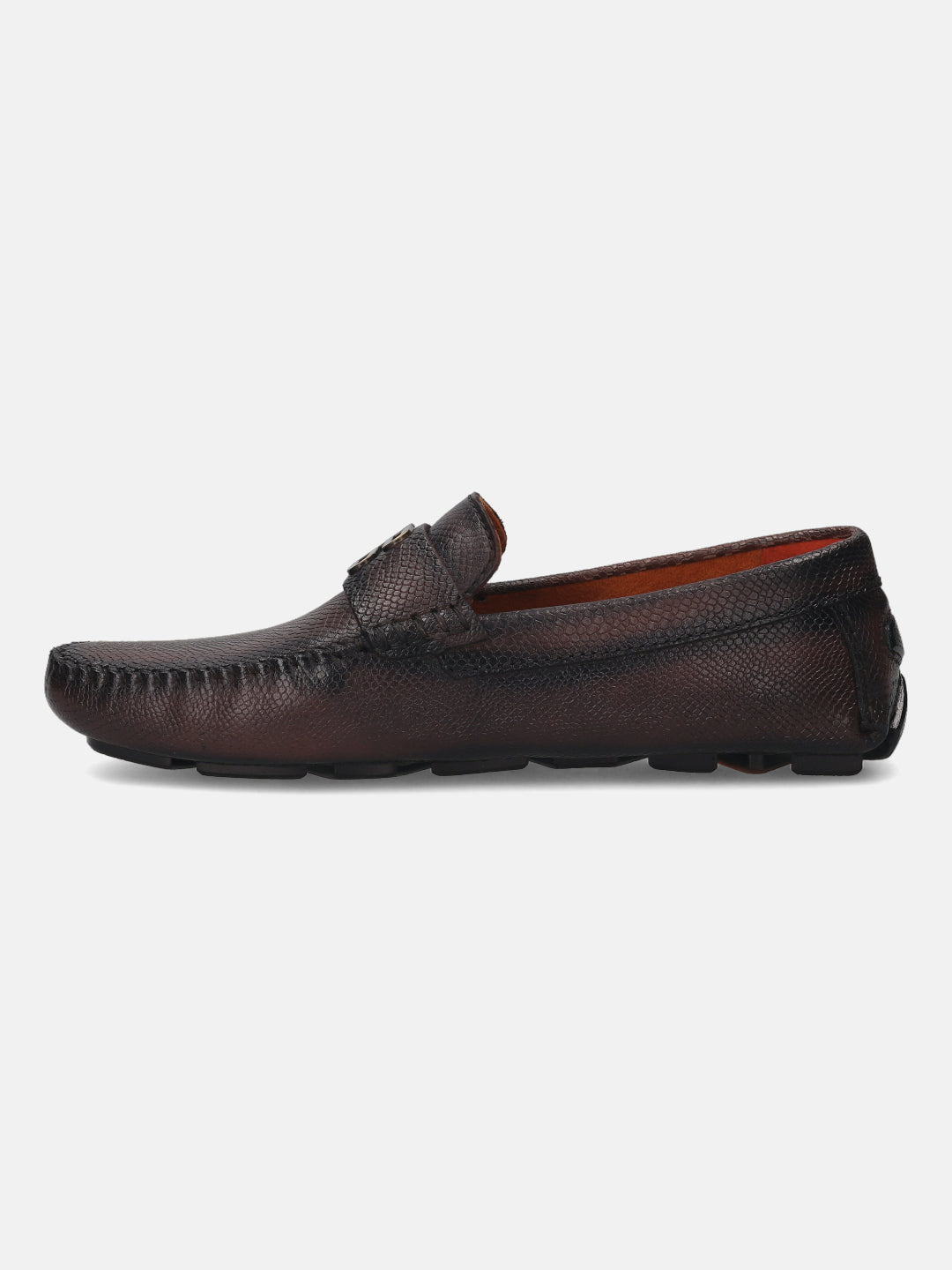 Hexa Brown Leather Driver Shoes