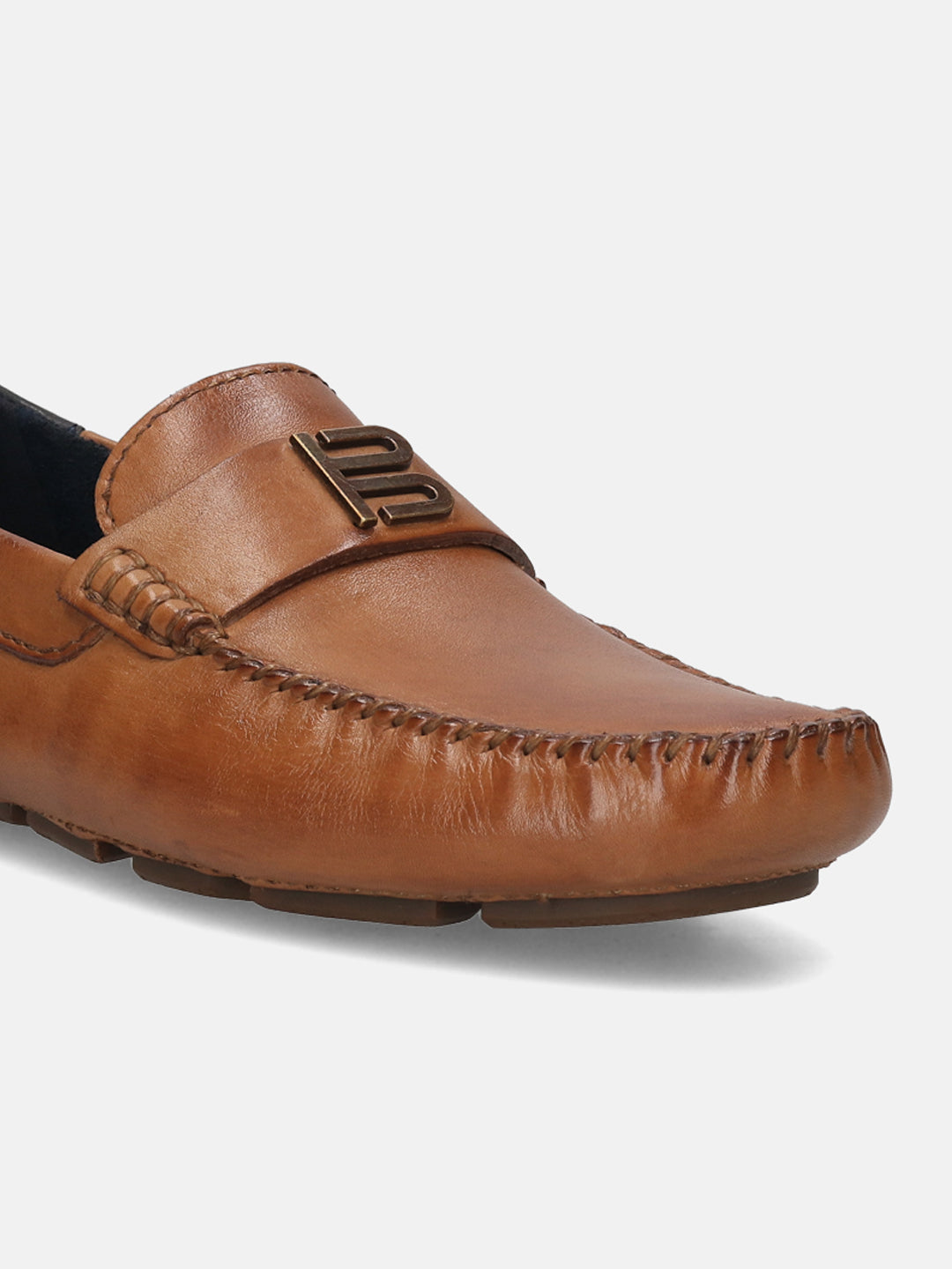 Hexa Cognac Leather Driver Shoes