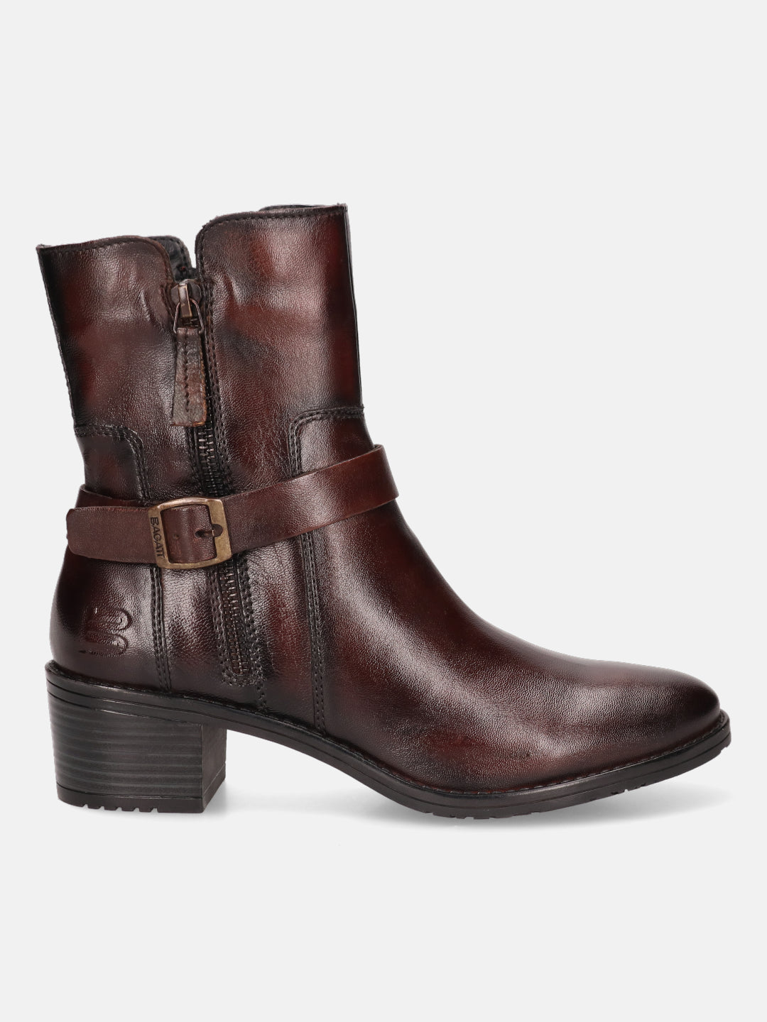 Ruby Bordo Leather Ankle Boots
