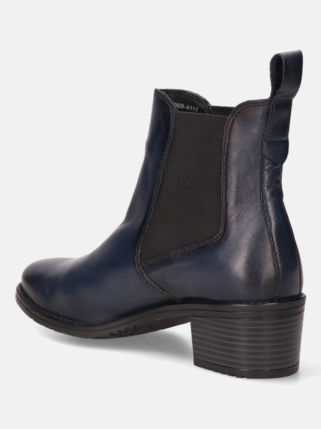 Ruby Dark Blue Leather Chelsea Boots
