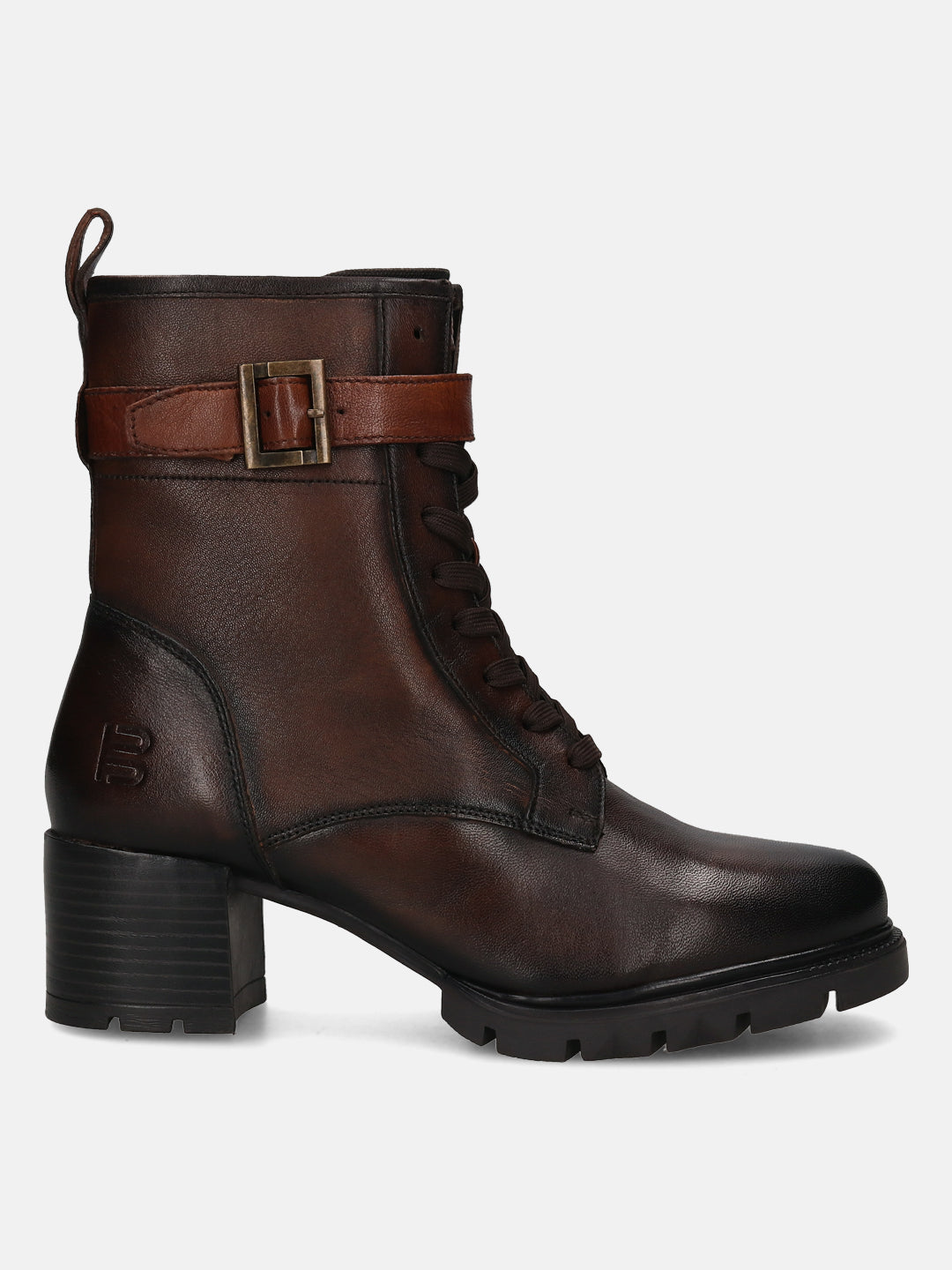 Yamila Brown Leather Ankle Boots