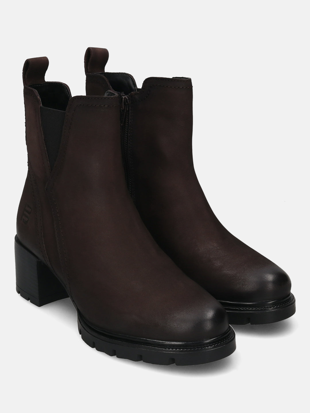 BAGATT Nubuck Leather Dark Brown Chelsea Boots