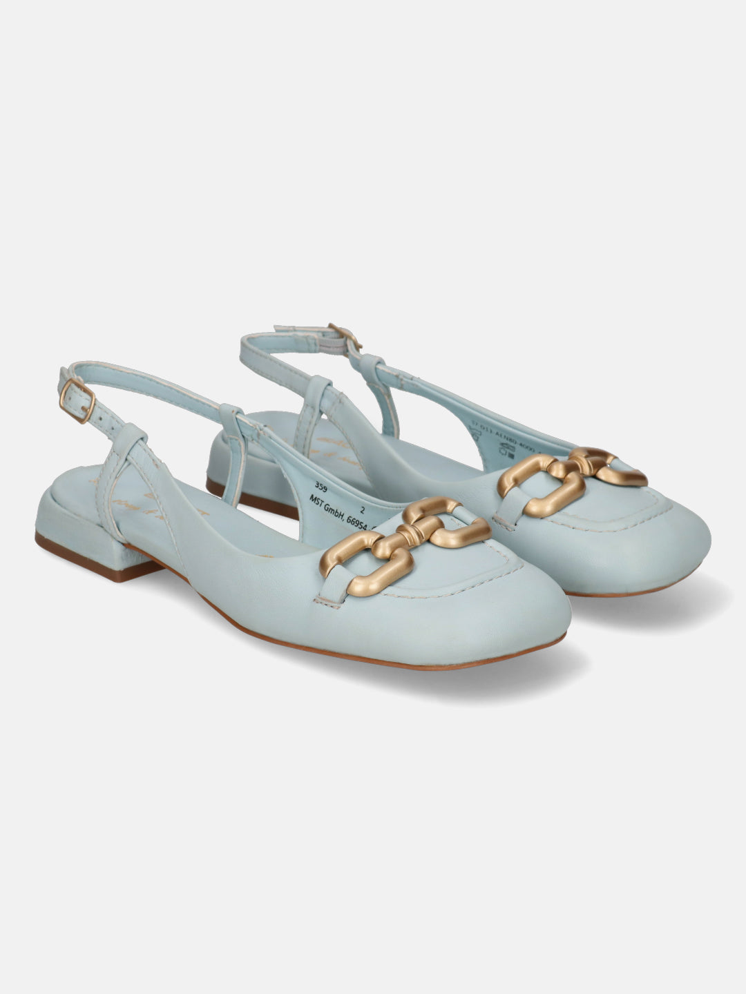 Genova Light Blue Flat Sandals - BAGATT