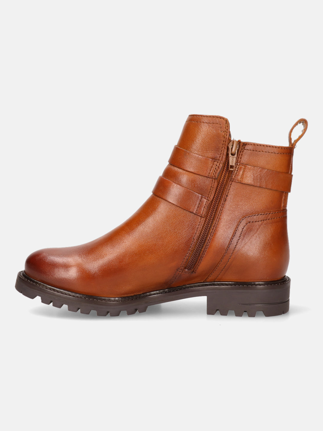 BAGATT Premium Leather Cognac Ankle Boots