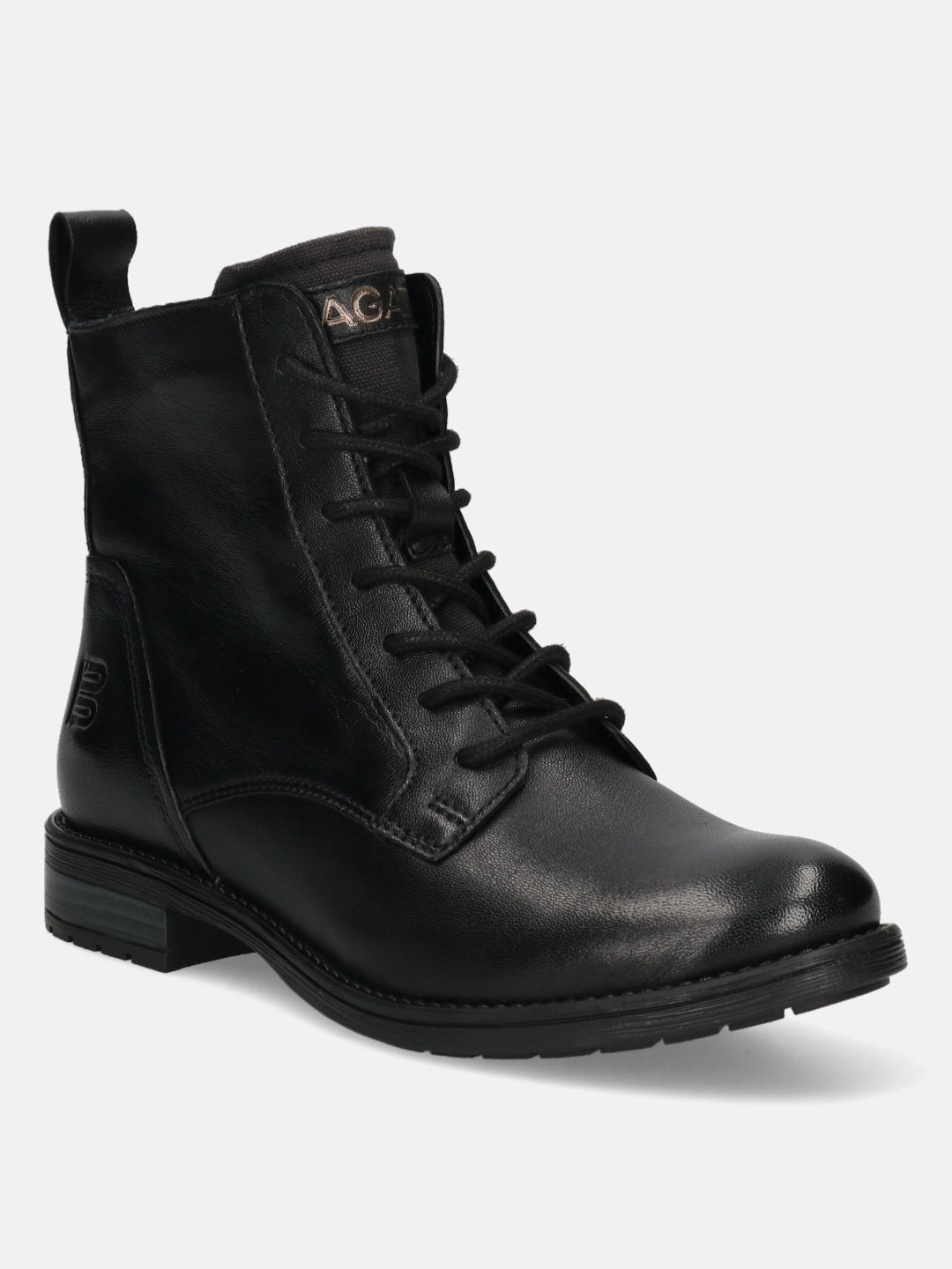 Ronja I Black Leather Ankle Boots