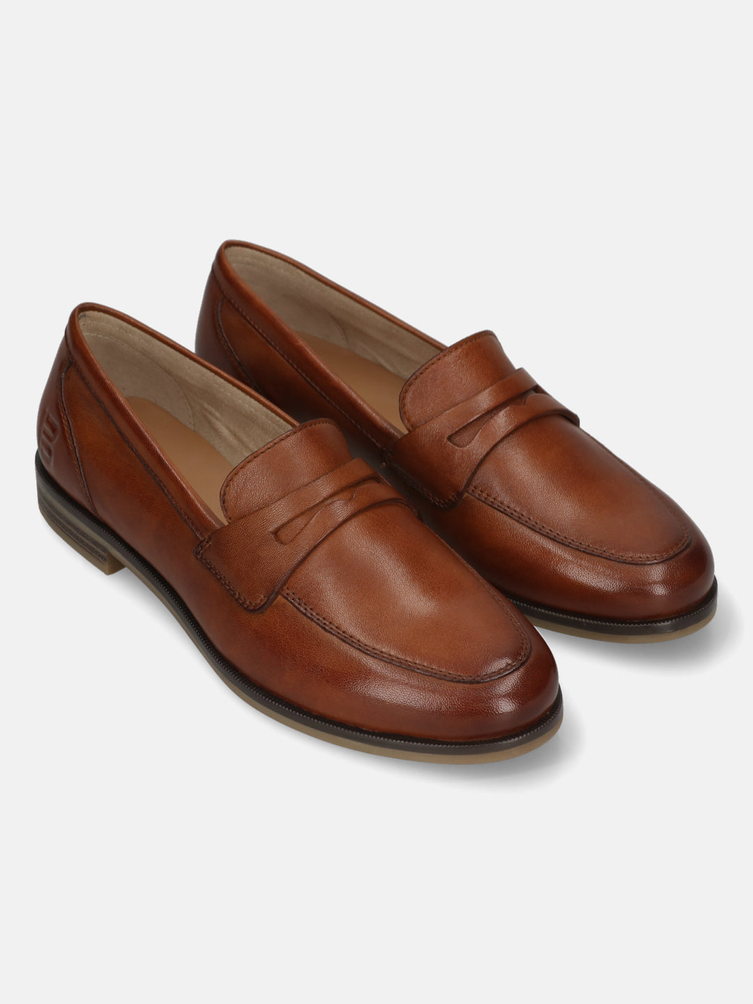 BAGATT Cognac Premium Leather Slip-Ons