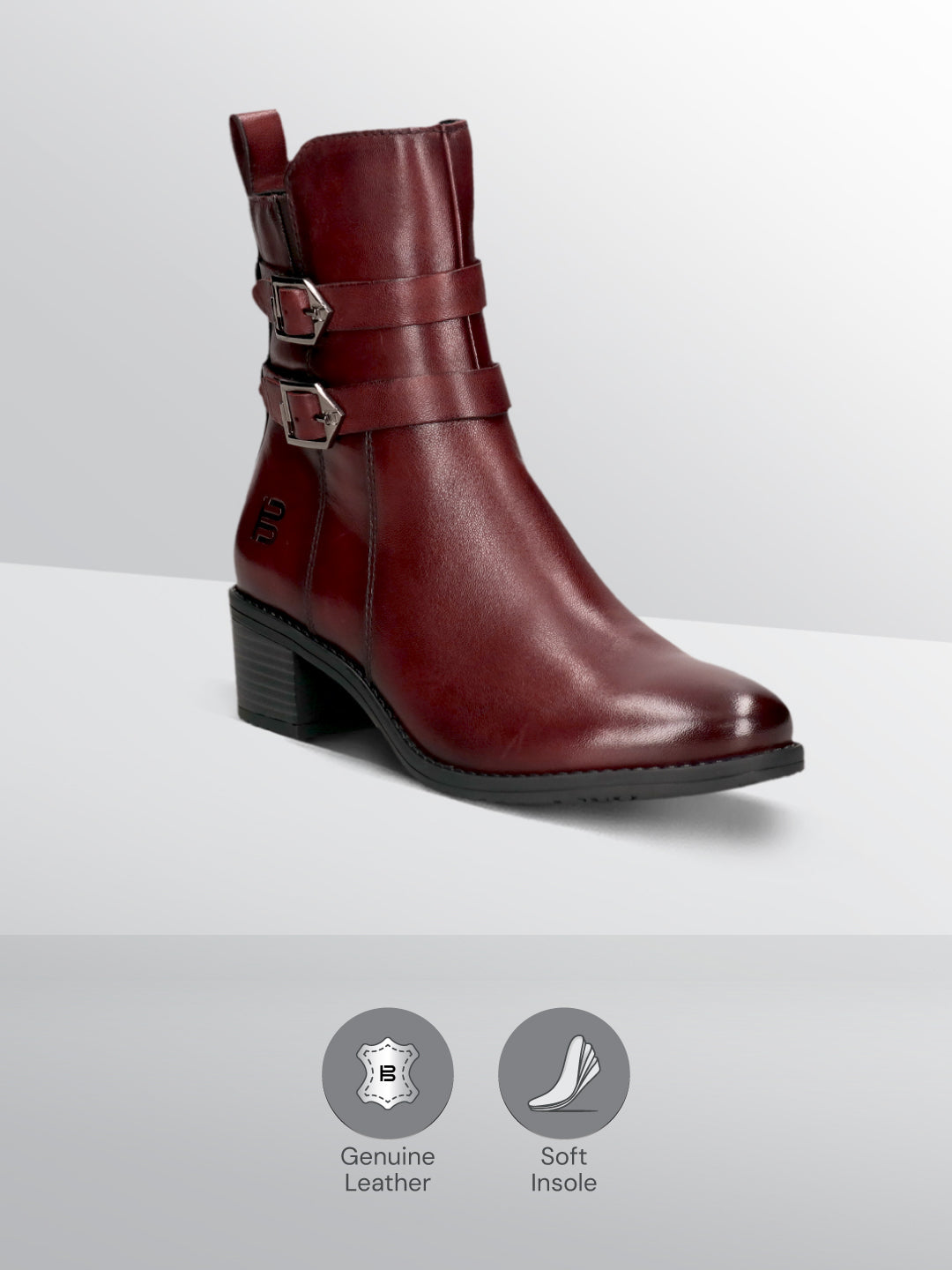 TT.BAGATT Ruby I Bordo Premium LeatherAnkle Boots