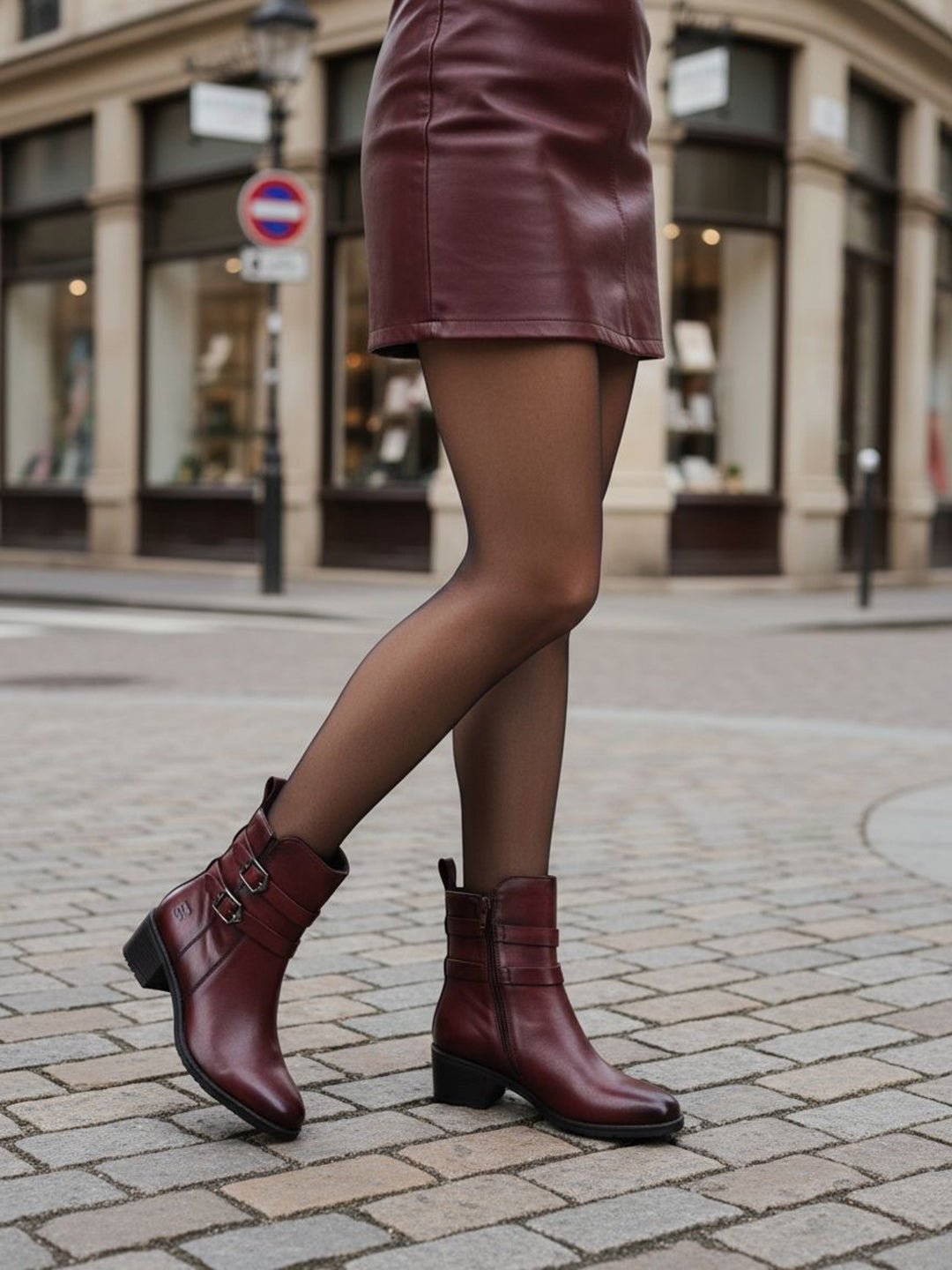 TT.BAGATT Ruby I Bordo Premium LeatherAnkle Boots