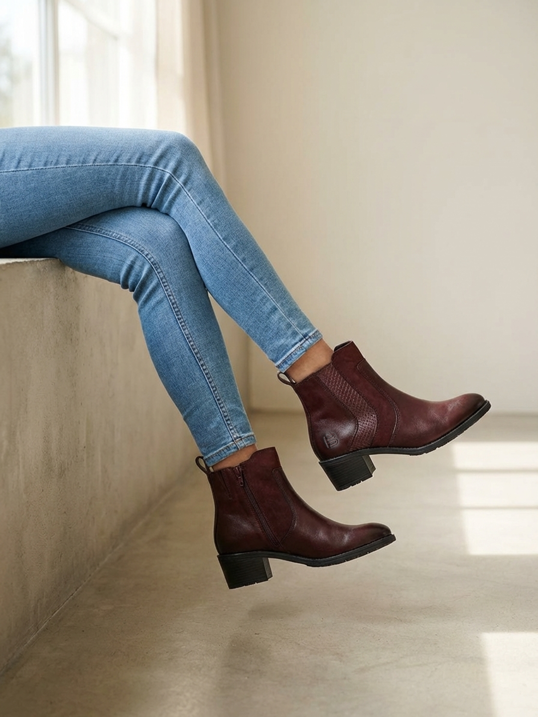 TT.BAGATT Ruby I Bordo Premium LeatherAnkle Boots
