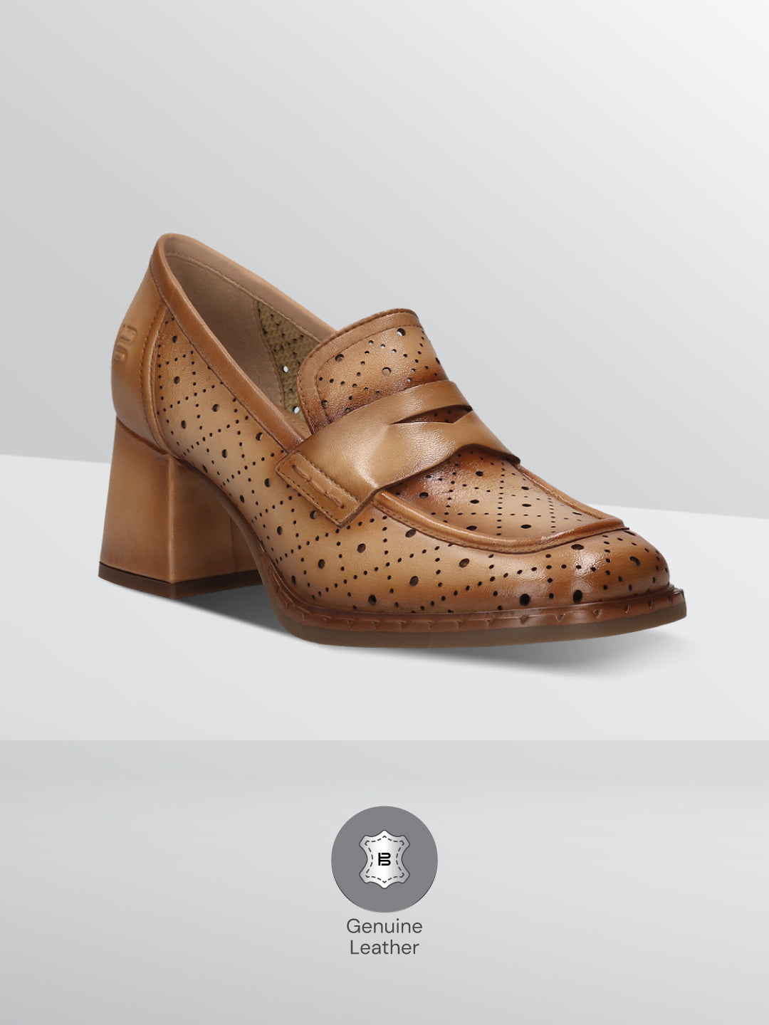 BAGATT  Scala Light Brown Premium Leather Pumps