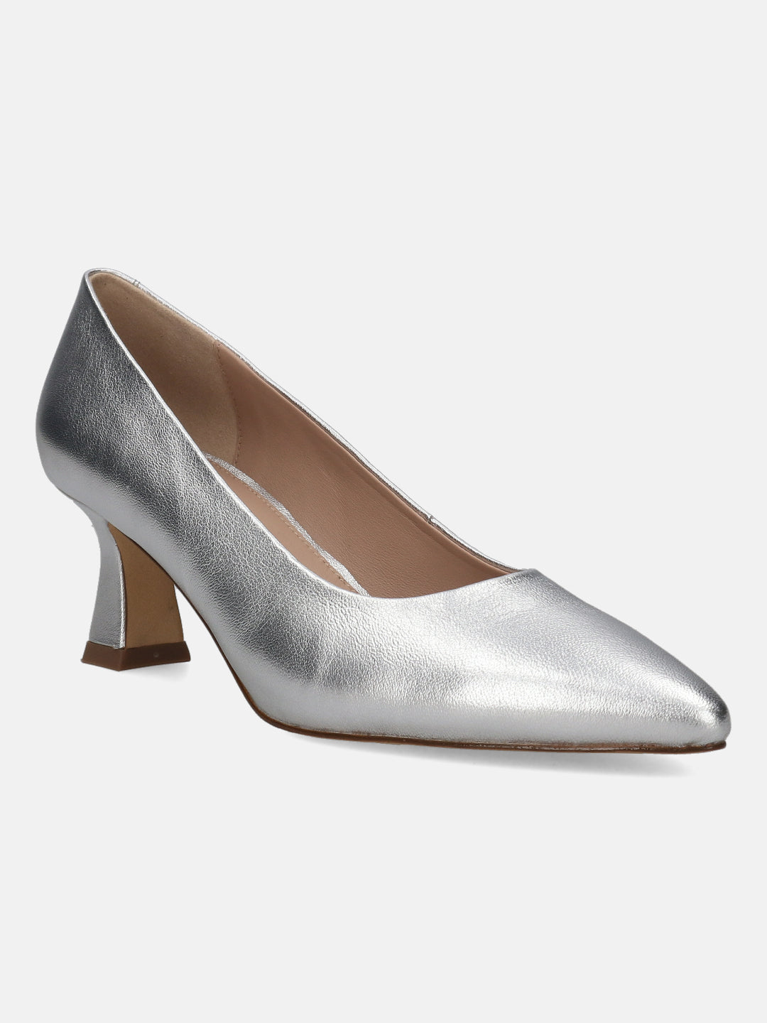 Varese Silver Leather Pumps