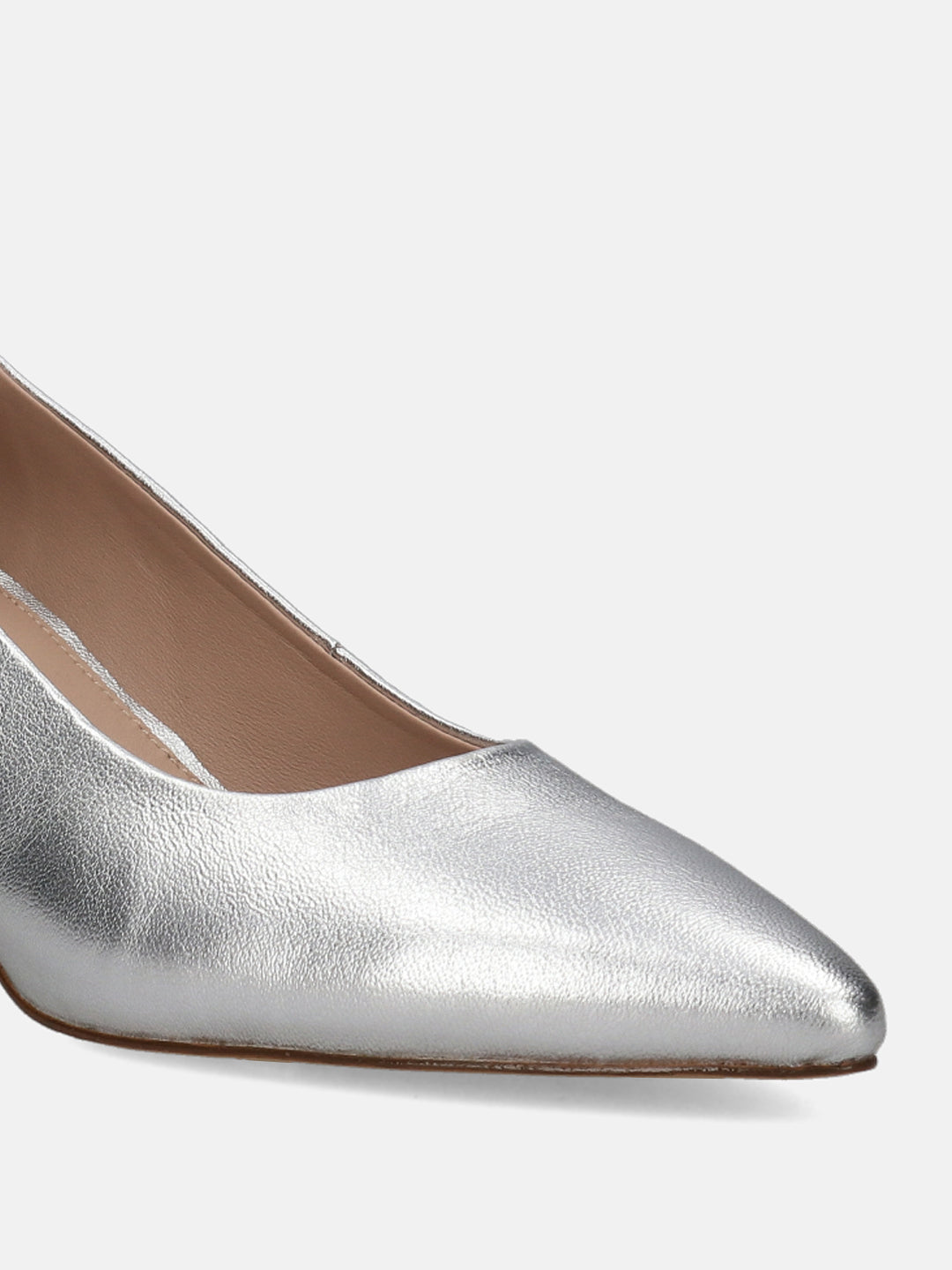 BAGATT Premium Leather Silver court shoe