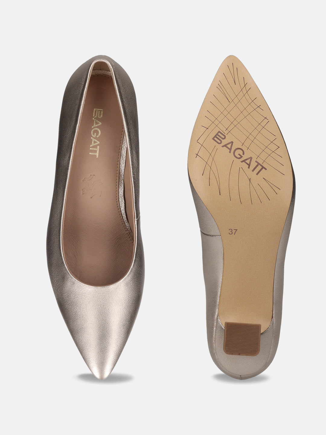 Varese Gold Leather Pumps
