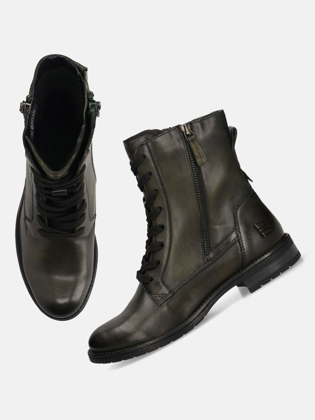 TT.BAGATT Ronja I Dark Green Premium Leather Ankle Boots