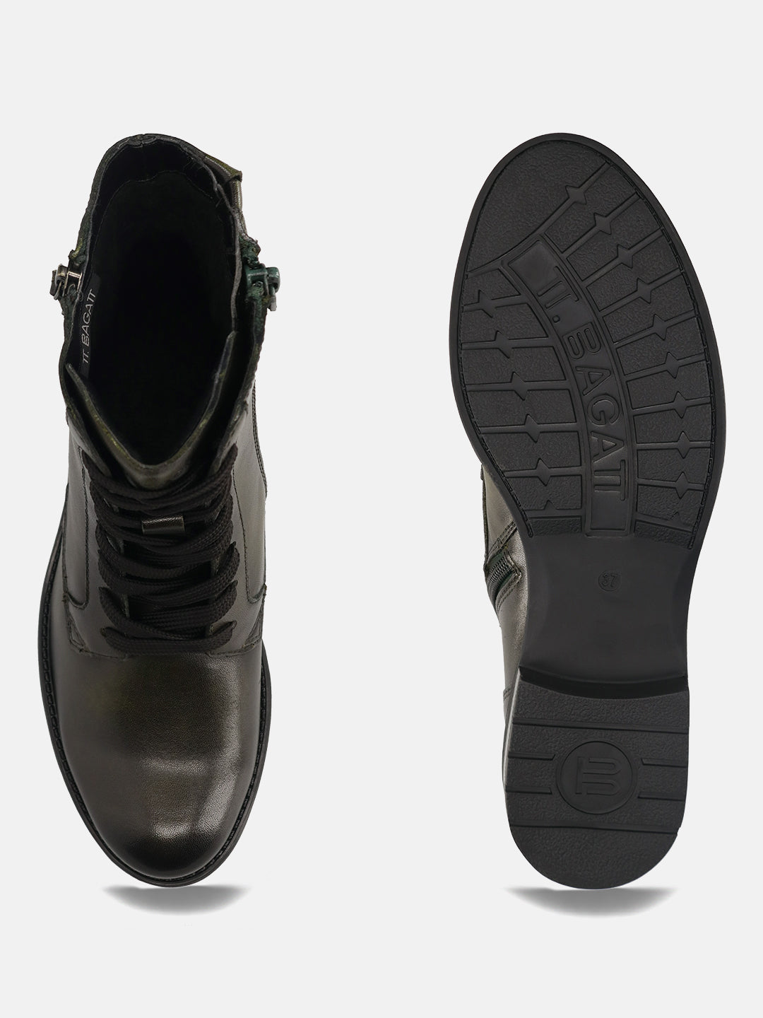 TT.BAGATT Ronja I Dark Green Premium Leather Ankle Boots