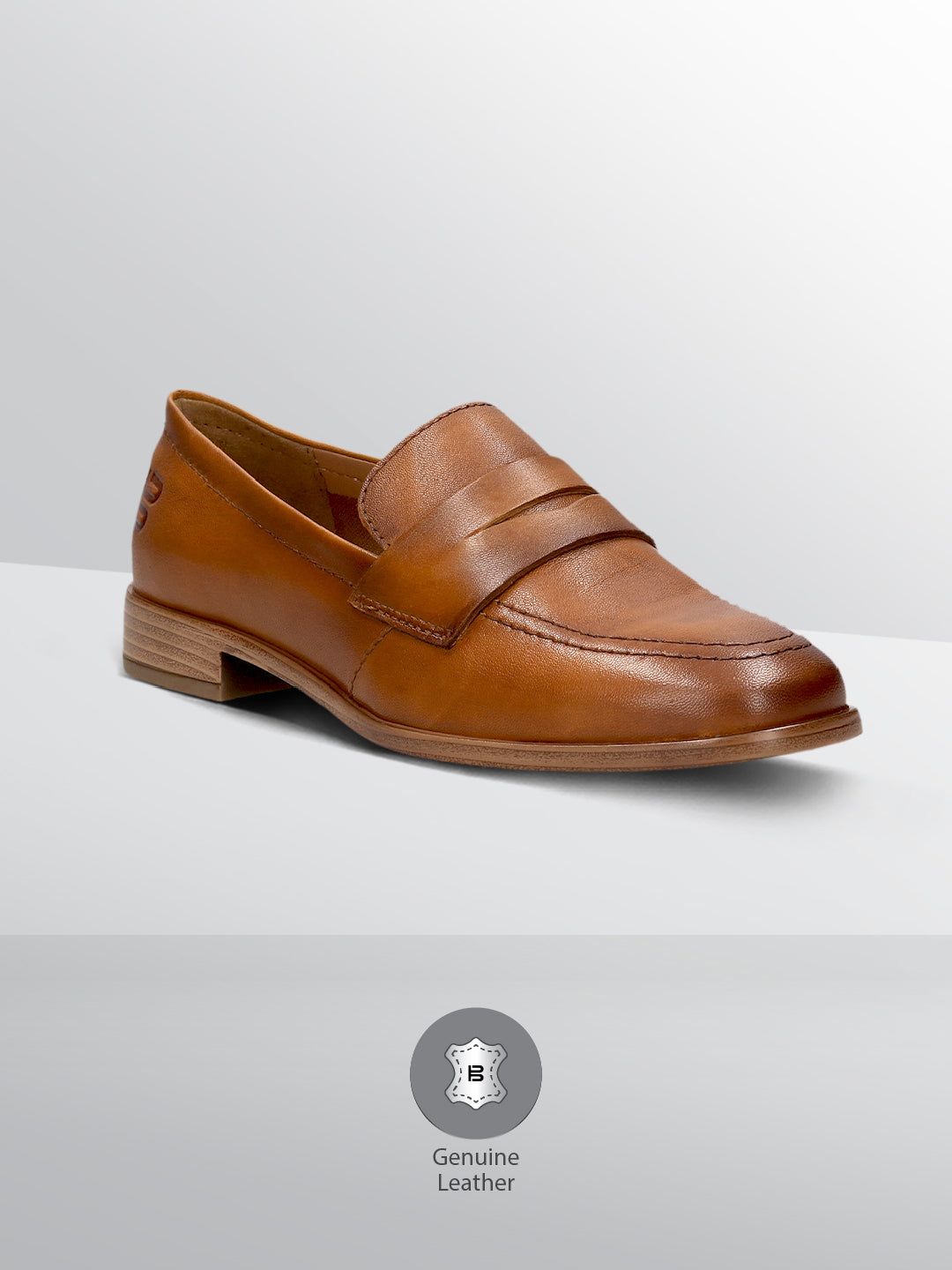 BAGATT  Rosalie Cognac Premium Leather Loafers Slip-Ons