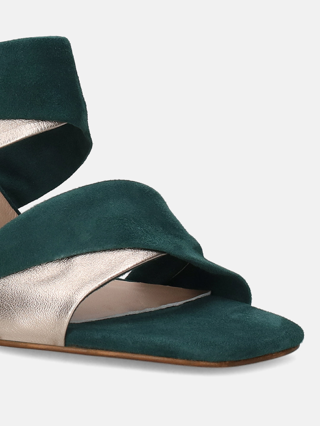 Scarlett Velvet Heels Olive Green | Designer Collection | Coveti