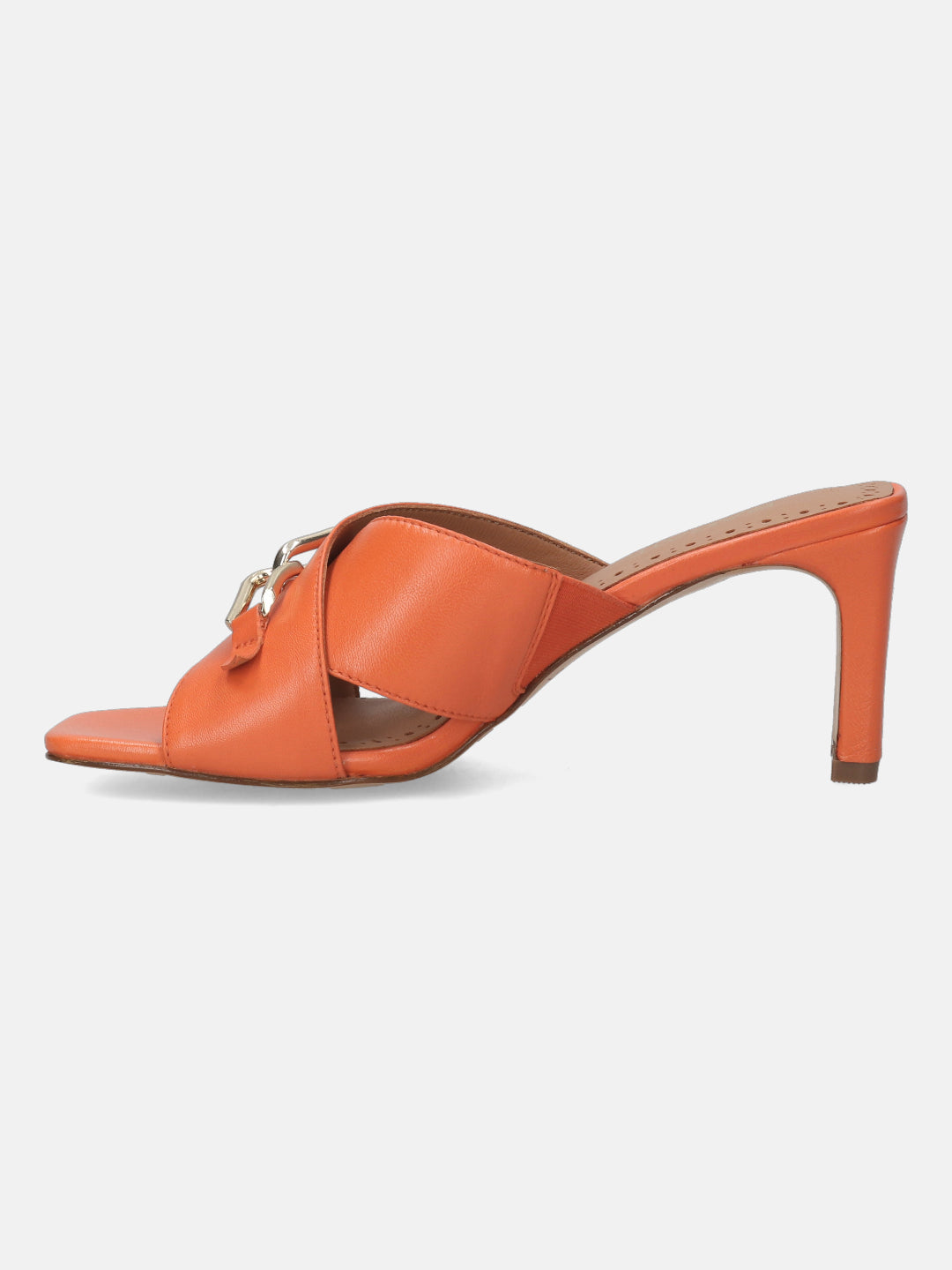 Jaya Orange Leather Heels