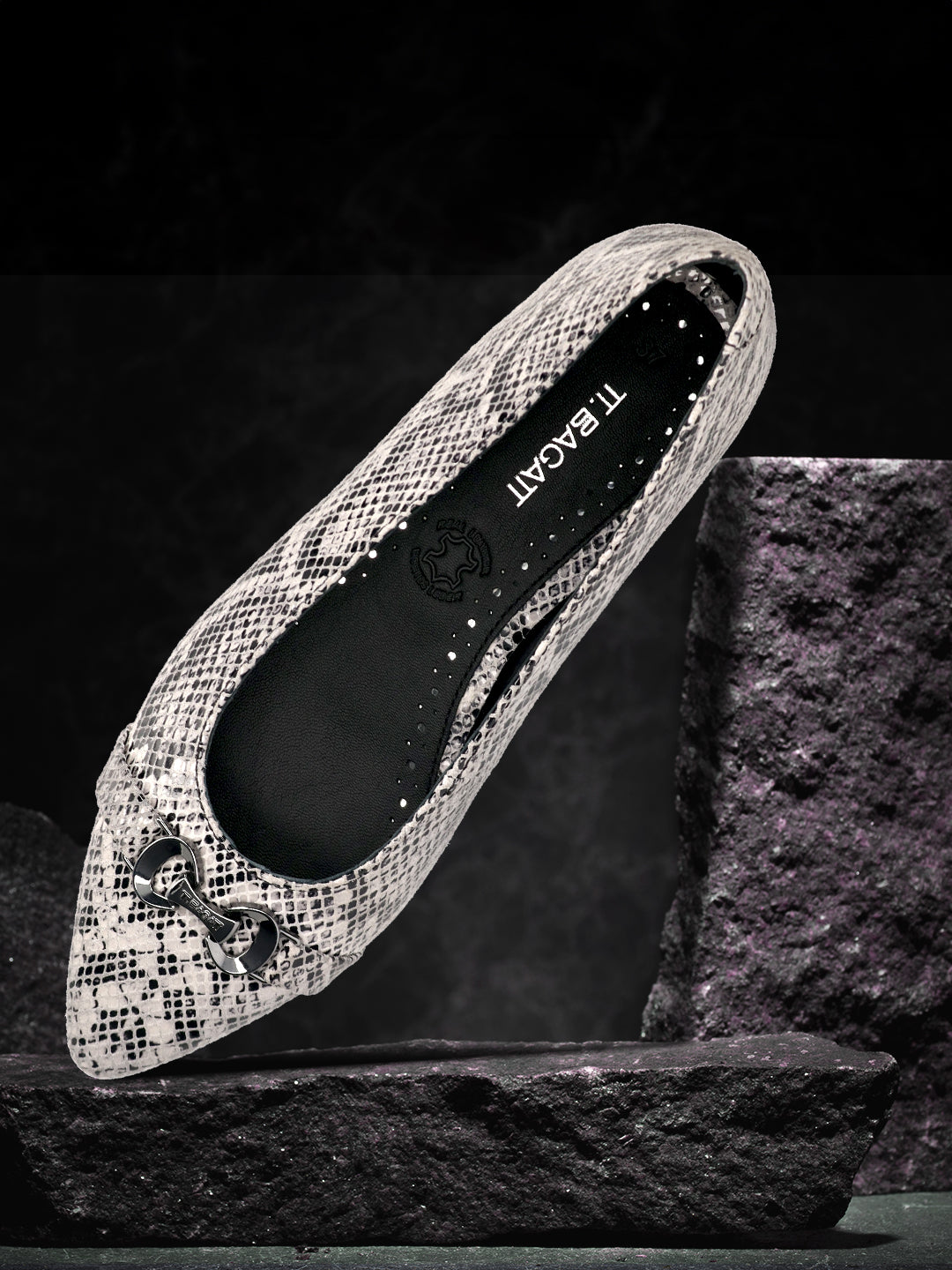 BAGATT Reptile Print Premium Leather Slip-ons