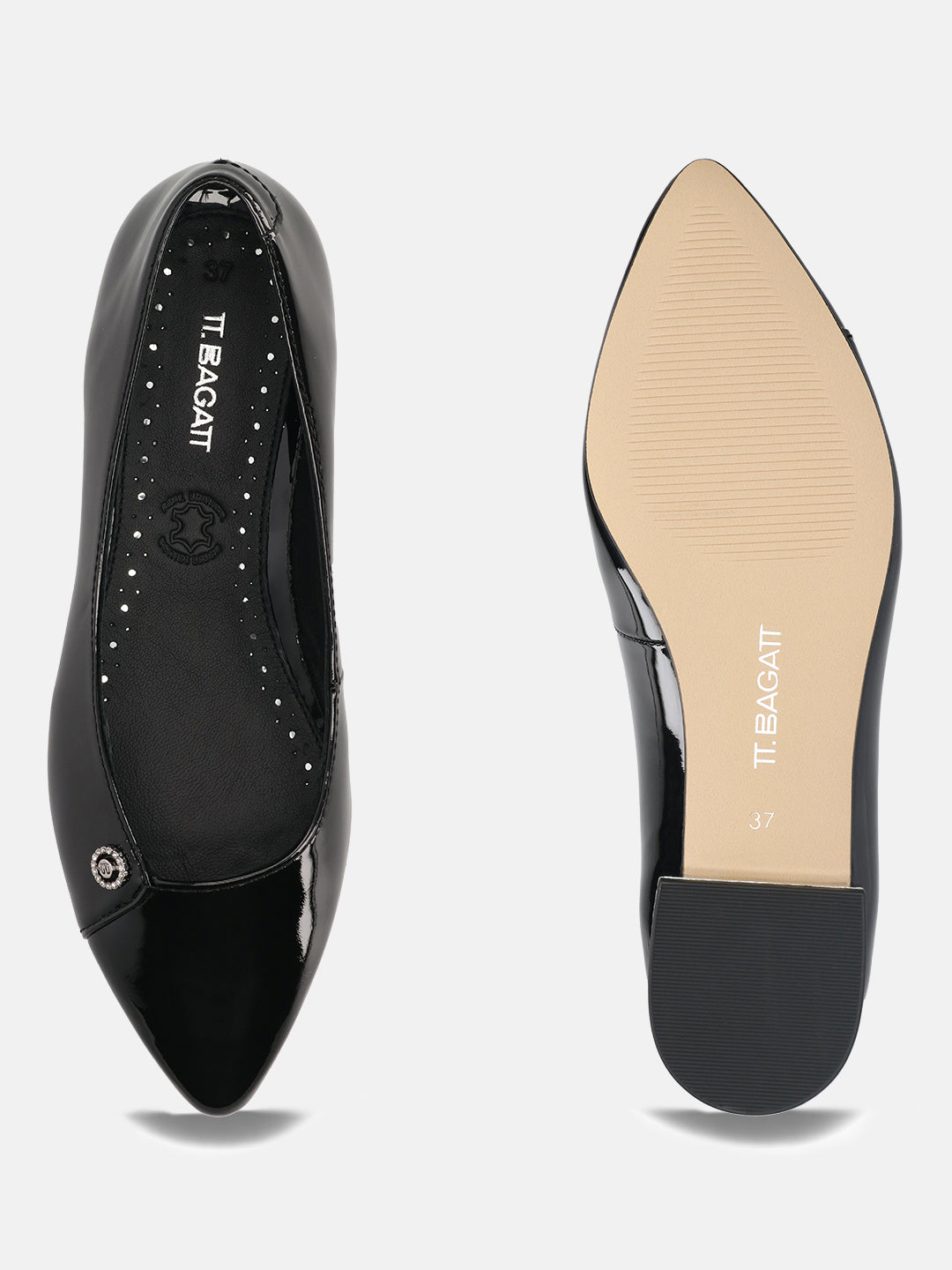 TT.BAGATT Genevi Black Premium Leather Slip-Ons