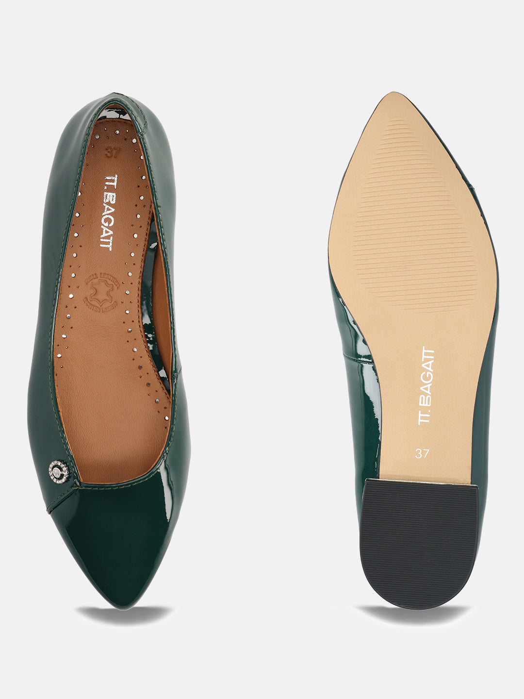 TT.BAGATT Genevi Dark Green Premium Leather Slip-ons