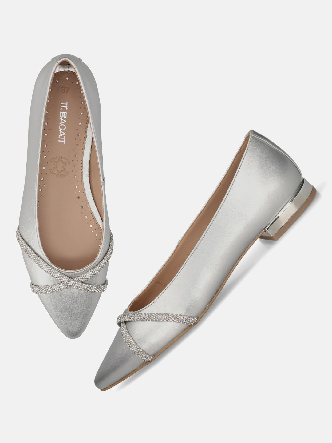 TT.BAGATT Genevi silver Slip-Ons