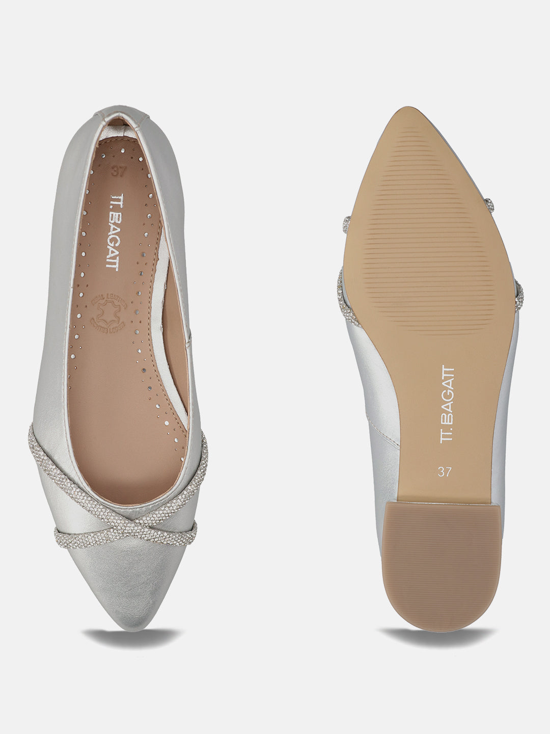 TT.BAGATT Genevi silver Slip-Ons