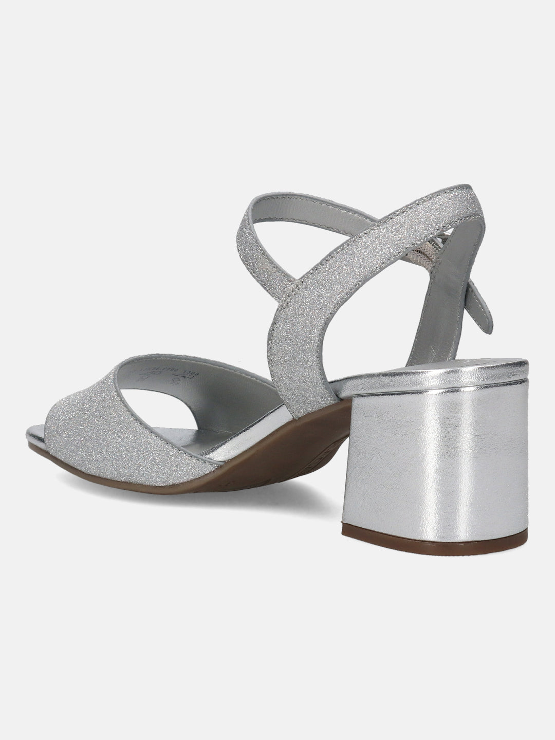 Vanita Silver Ankle Strap Heels