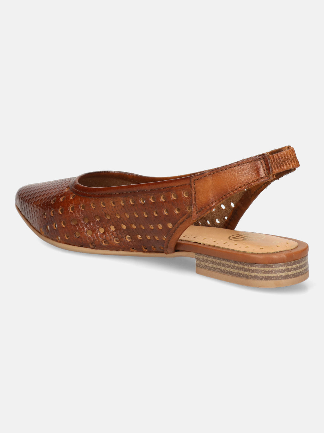 BAGATT Premium Leather Cognac Sling-Back Sandals