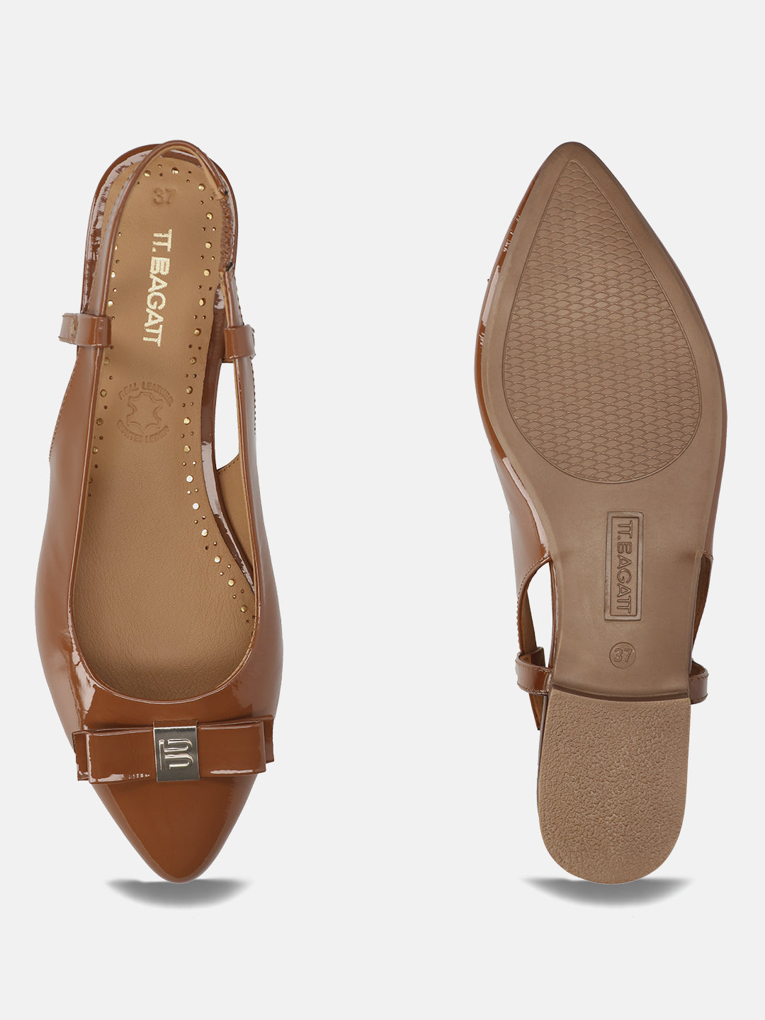 TT.BAGATT Loraine Cognac Premium Leather Slingback
