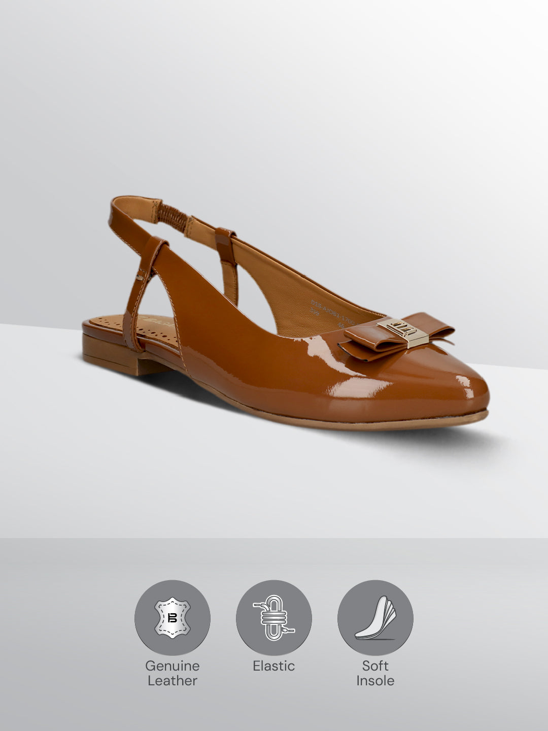TT.BAGATT Loraine Cognac Premium Leather Slingback