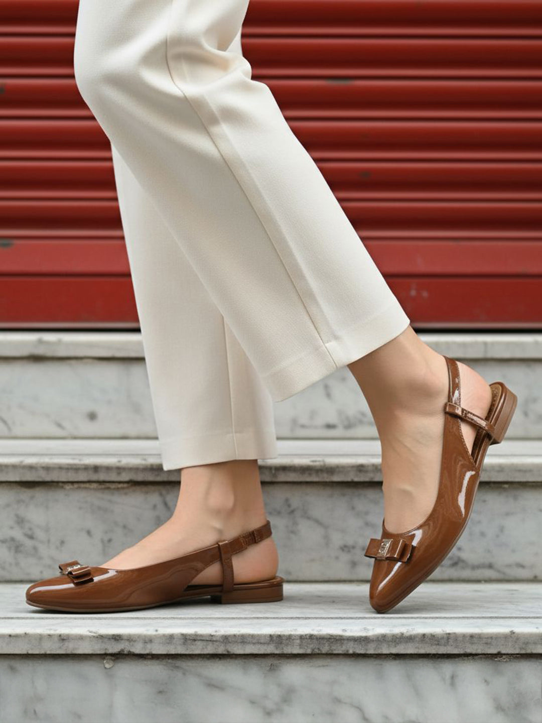 TT.BAGATT Loraine Cognac Premium Leather Slingback